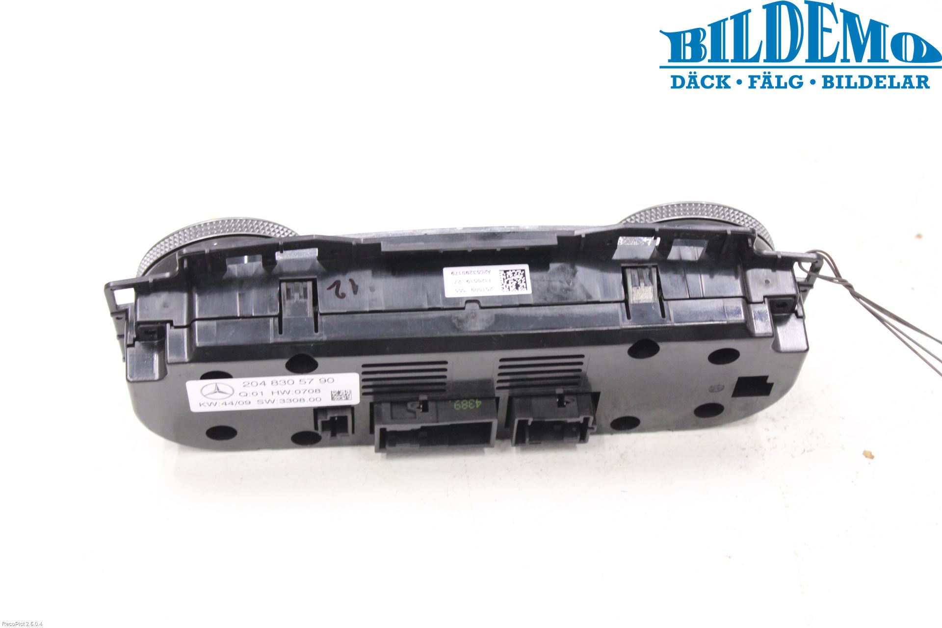 Mercedes-Benz MB C-KLASS (W204) 07-15 Varme Ac Betjening-Display