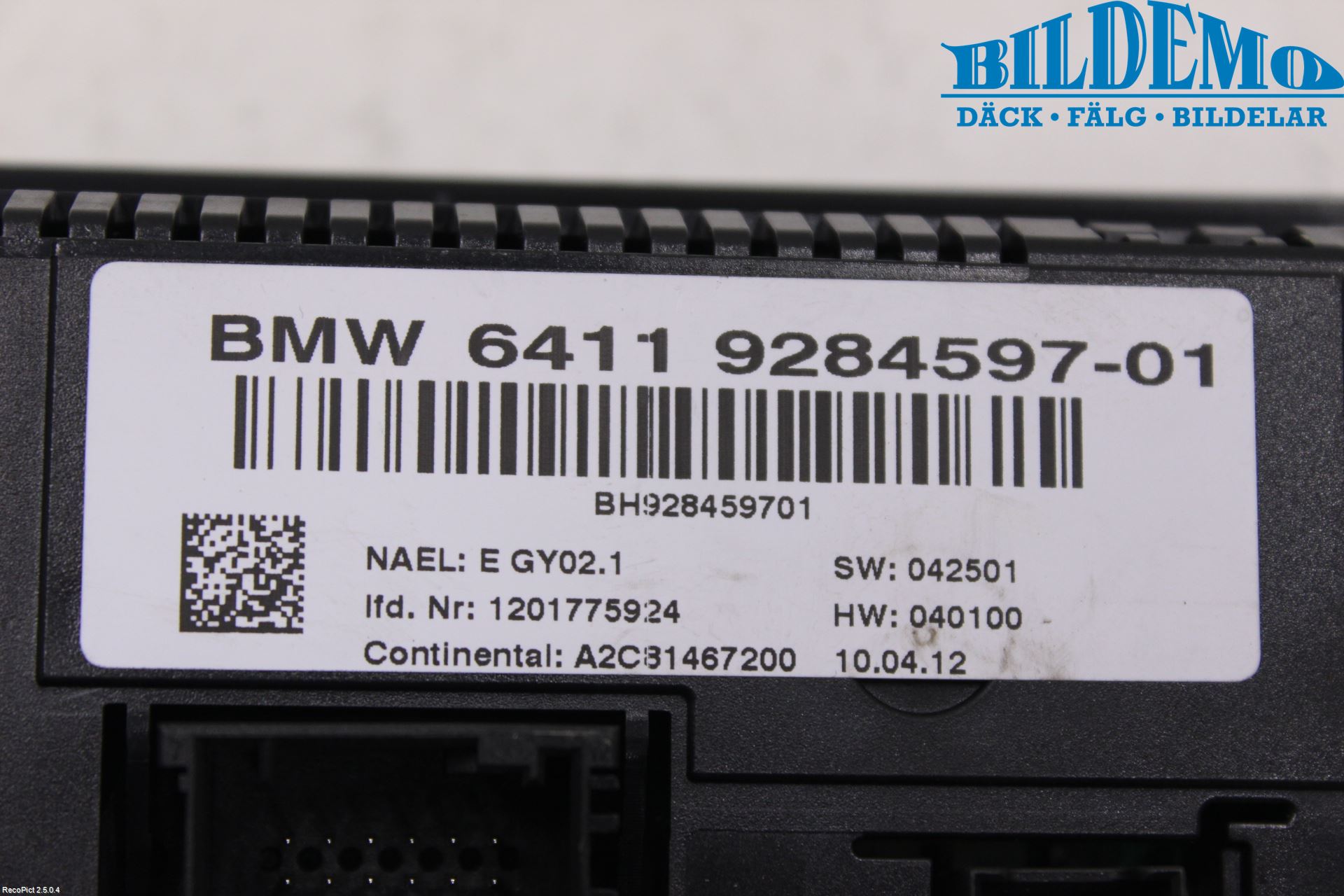 BMW X3 F25 10-17 Varme Ac Betjening-Display