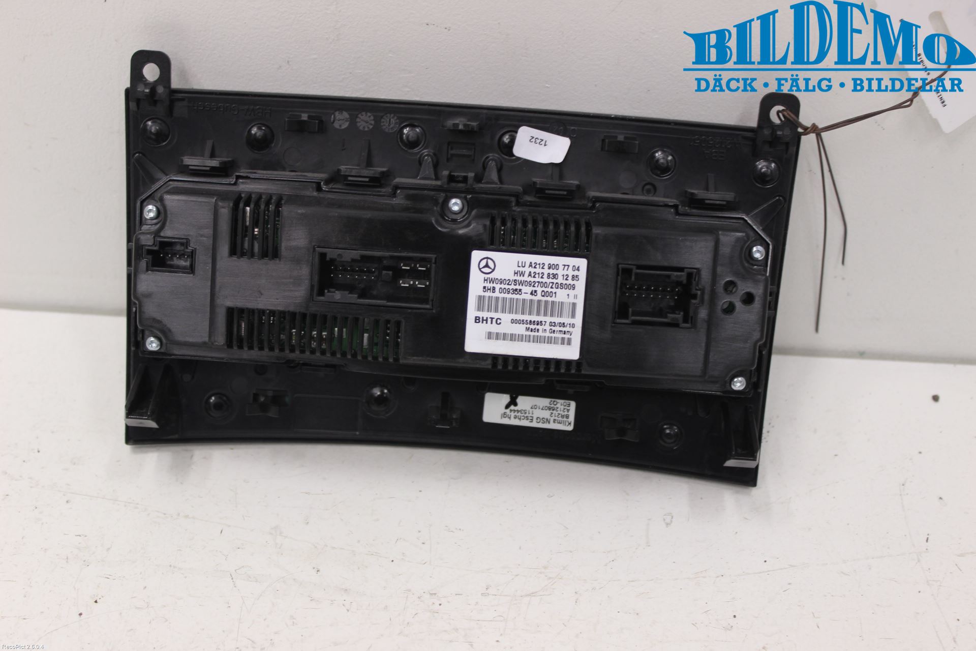 Mercedes-Benz MB E-KLASS (W212) 09-16 Varme Ac Betjening-Display