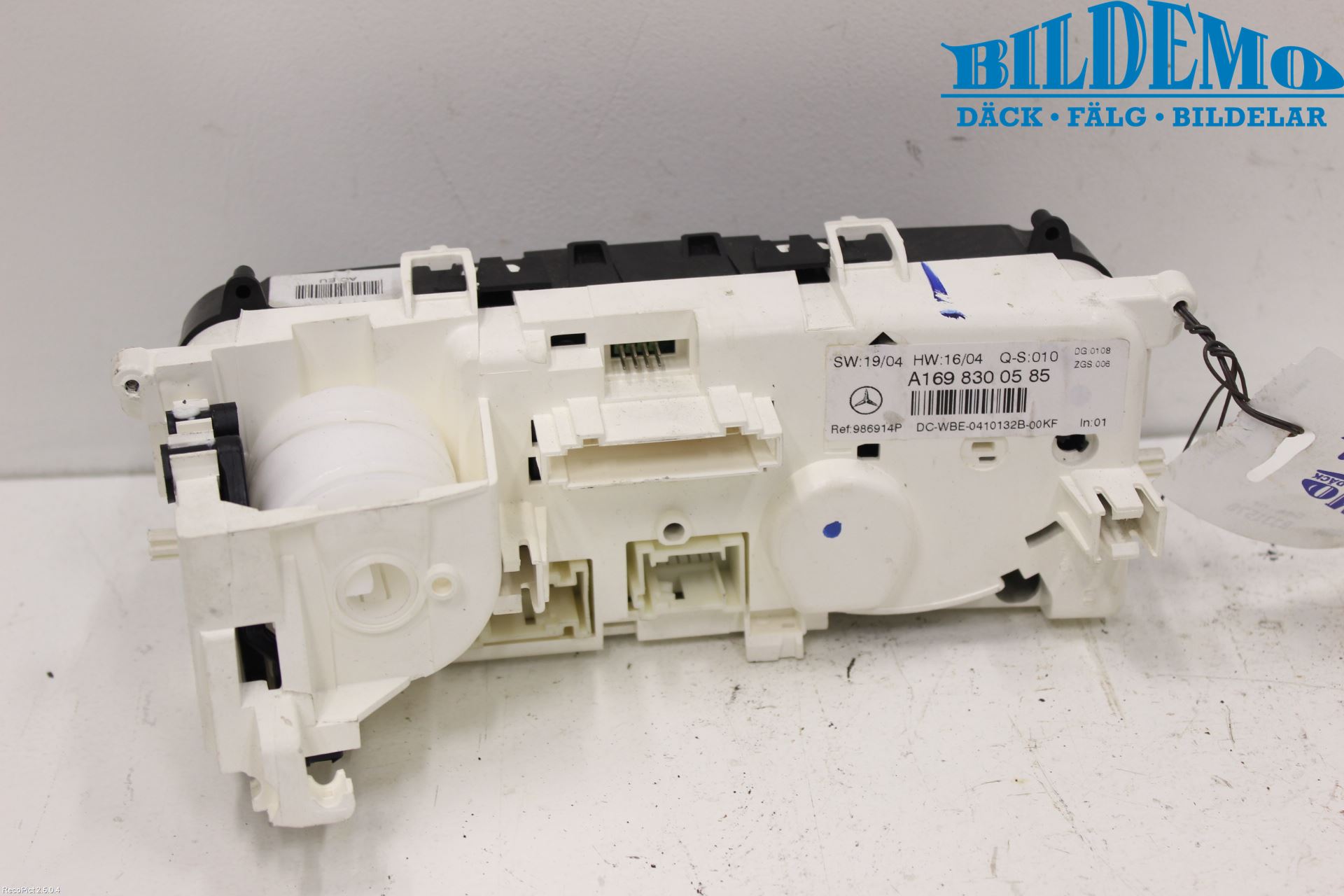 Mercedes-Benz MB A-KLASS (W169) 04-12 Varme Ac Betjening-Display