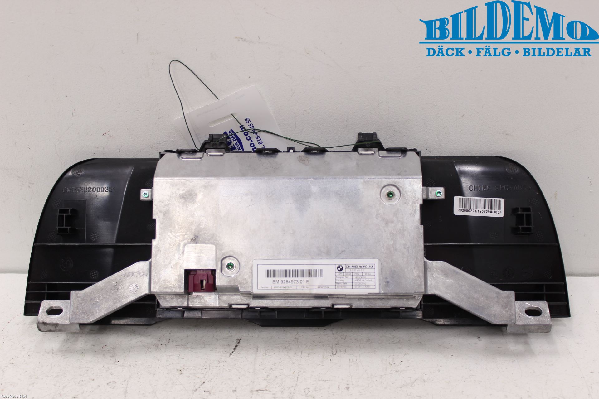 BMW 5 F10/F11/F18 09-17 Instr Varselys - Display