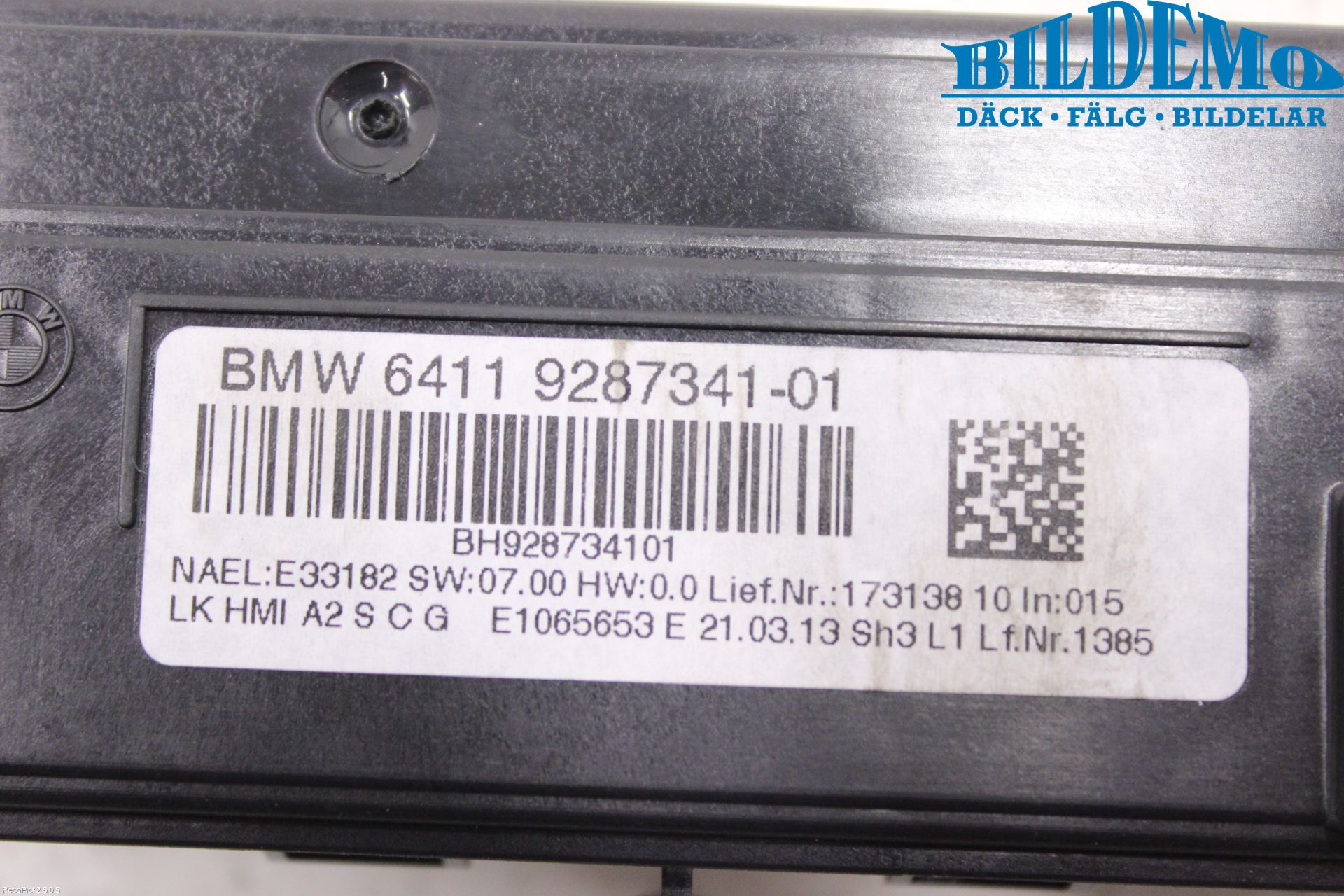 BMW 1 F20/F21 11-19 Varme Ac Betjening-Display