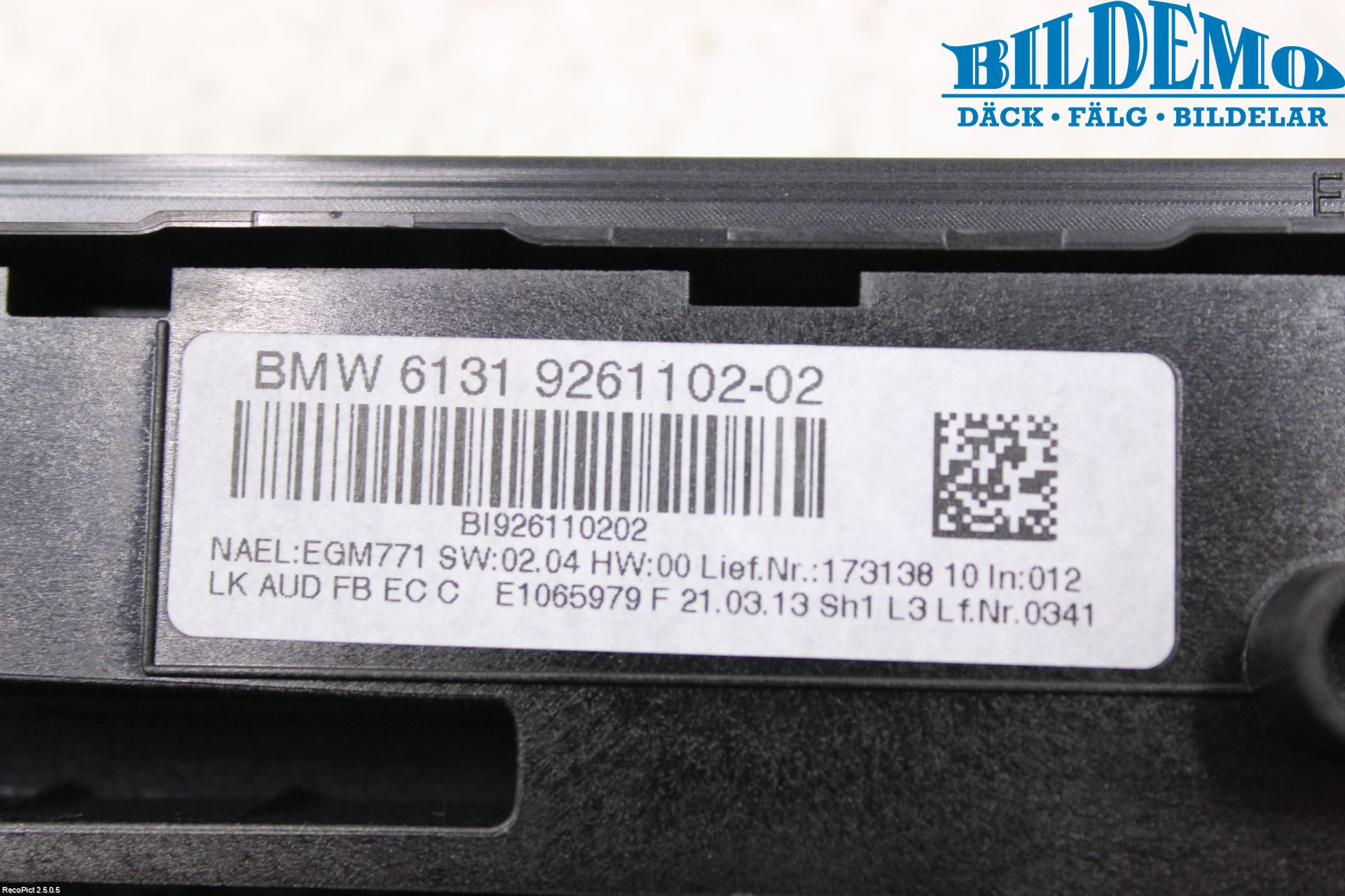 BMW 1 F20/F21 11-19 Stereo Radio Med Cd