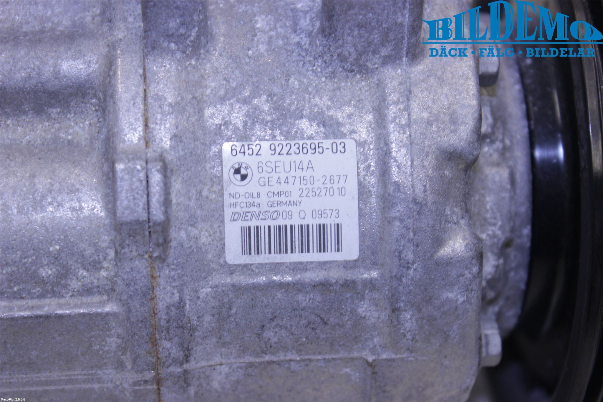 BMW 3 F30/F31/F80 12-19 Varme Ac Kompressor