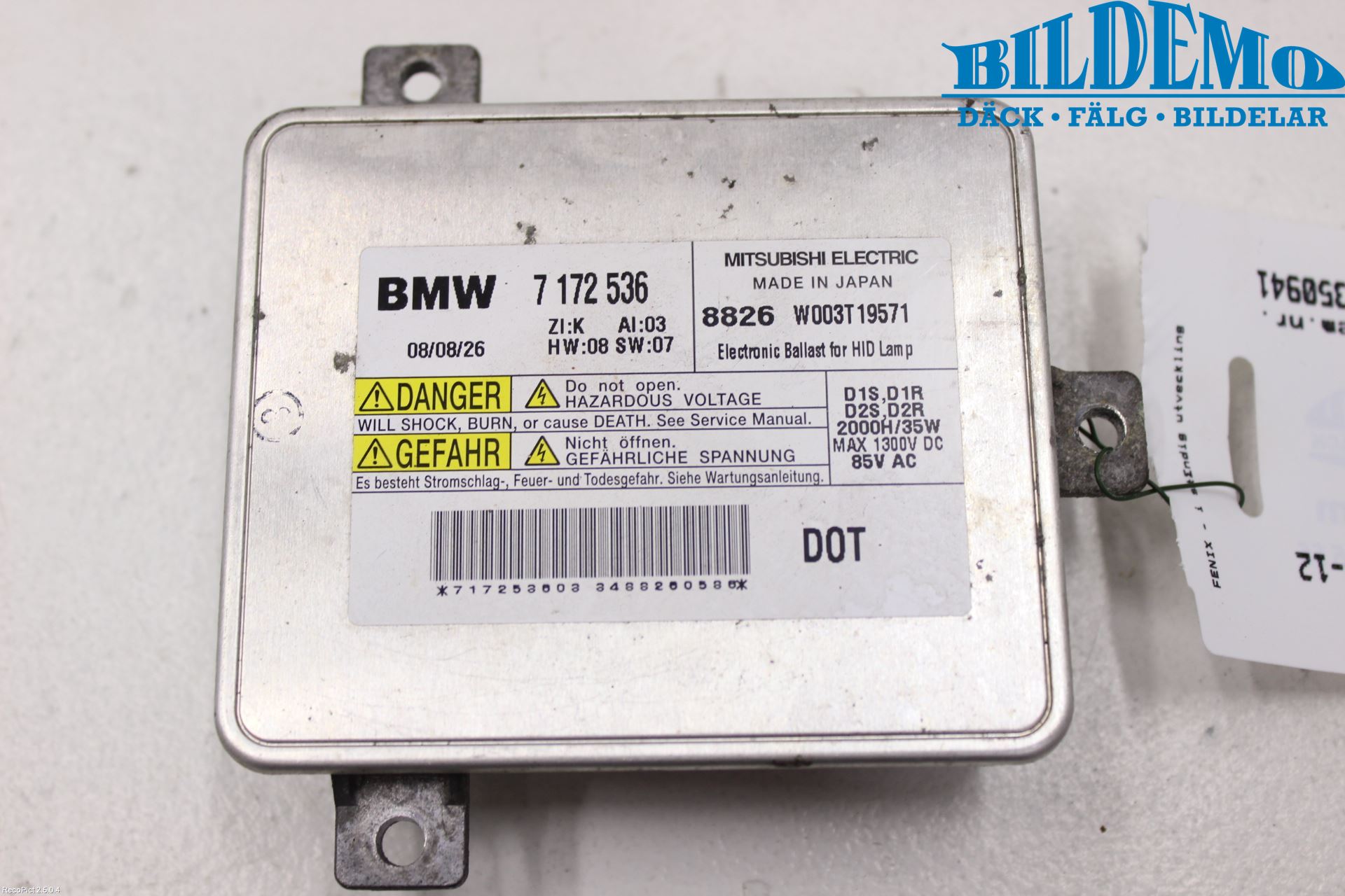 BMW 3 E90/91 SED/TOU 05-12 Styreenhet Xenon