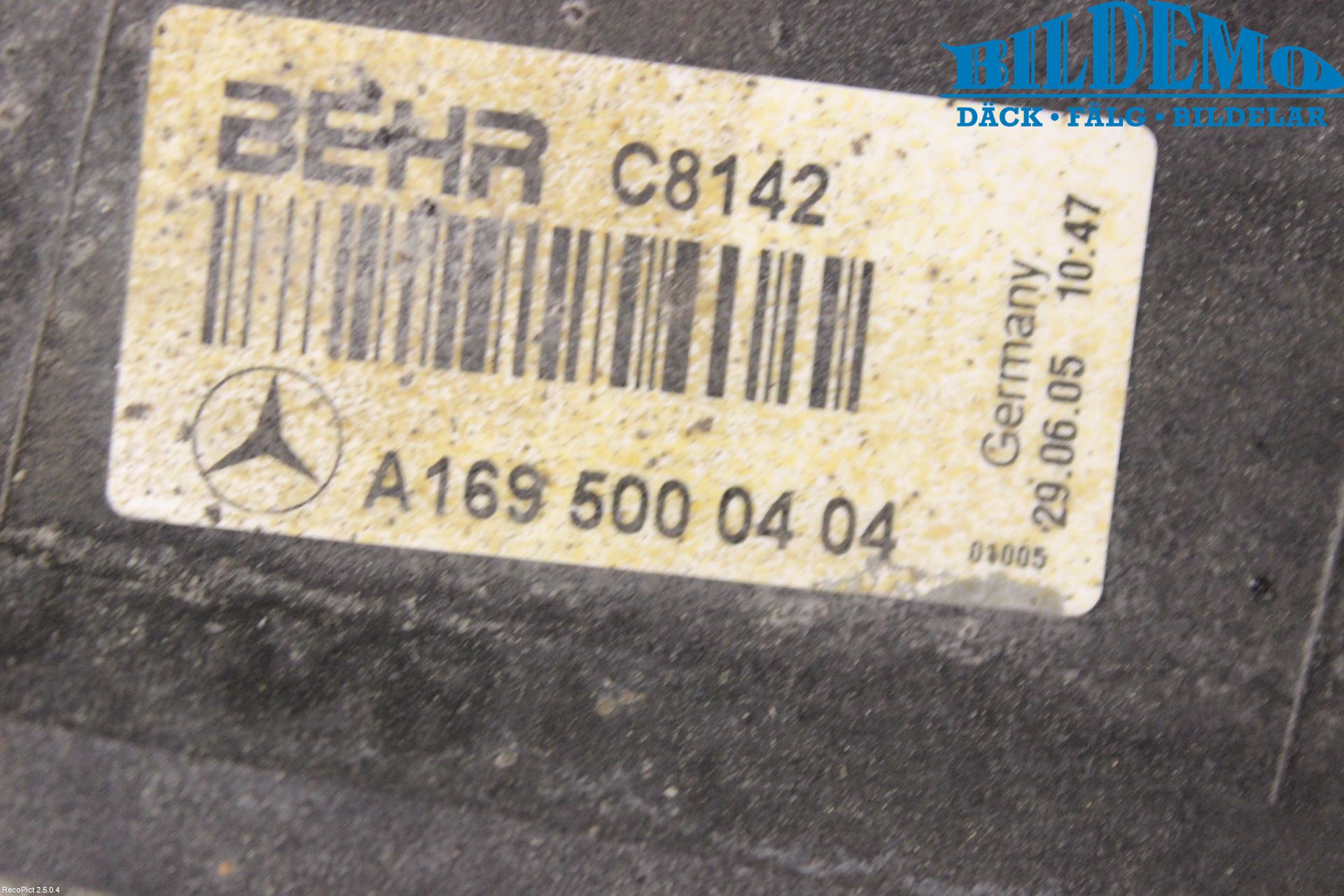 Mercedes-Benz MB A-KLASS (W169) 04-12 Radiator Manuell