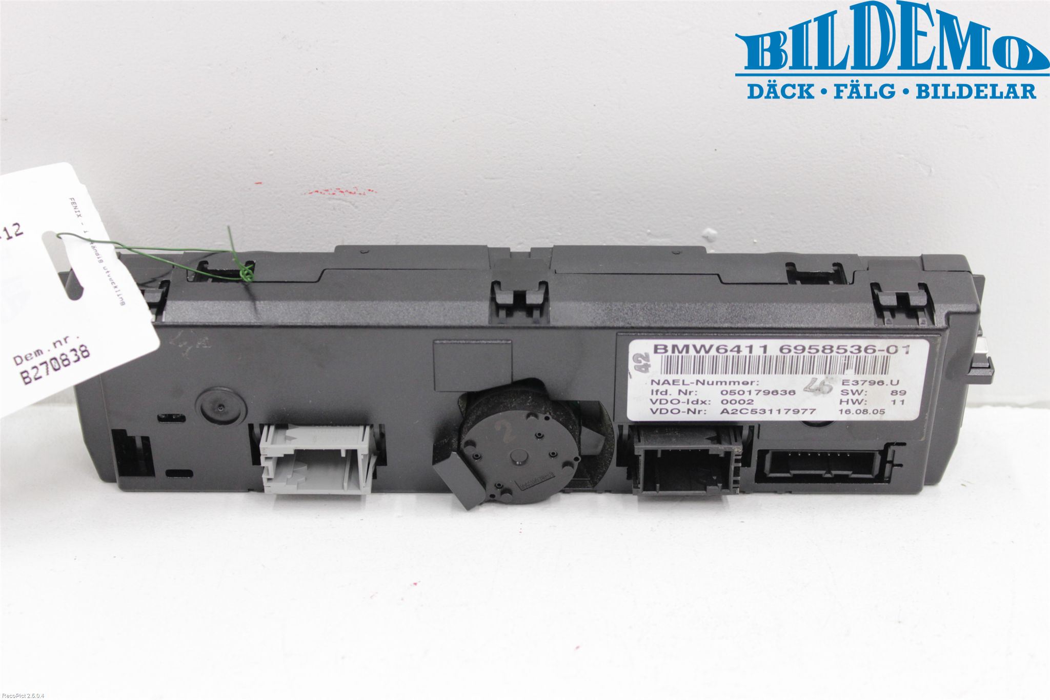 BMW 3 E90/91 SED/TOU 05-12 Varme Ac Betjening-Display