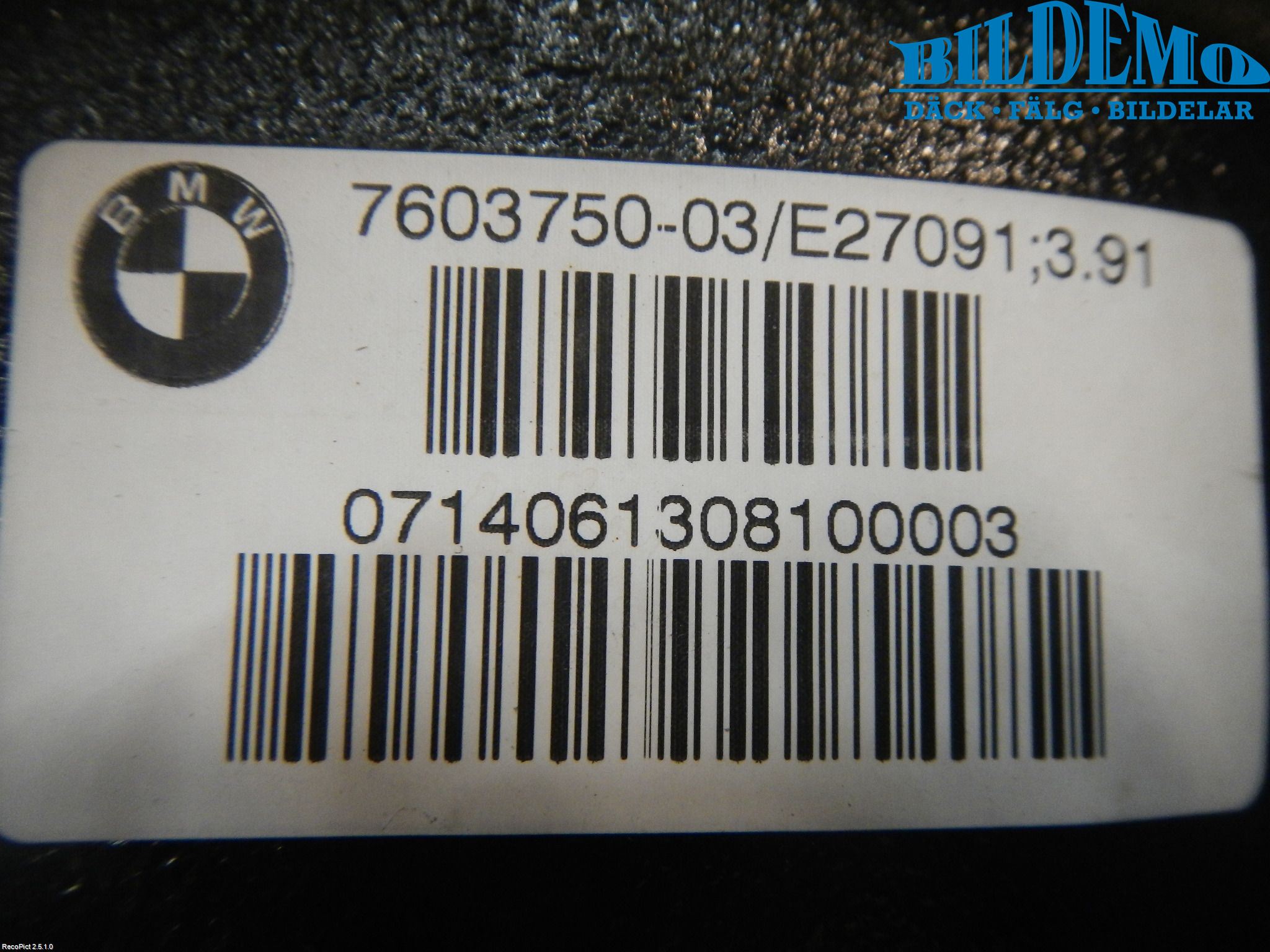 BMW 1 F20/F21 11-19 Bakaksel Kardang Bak -Diff