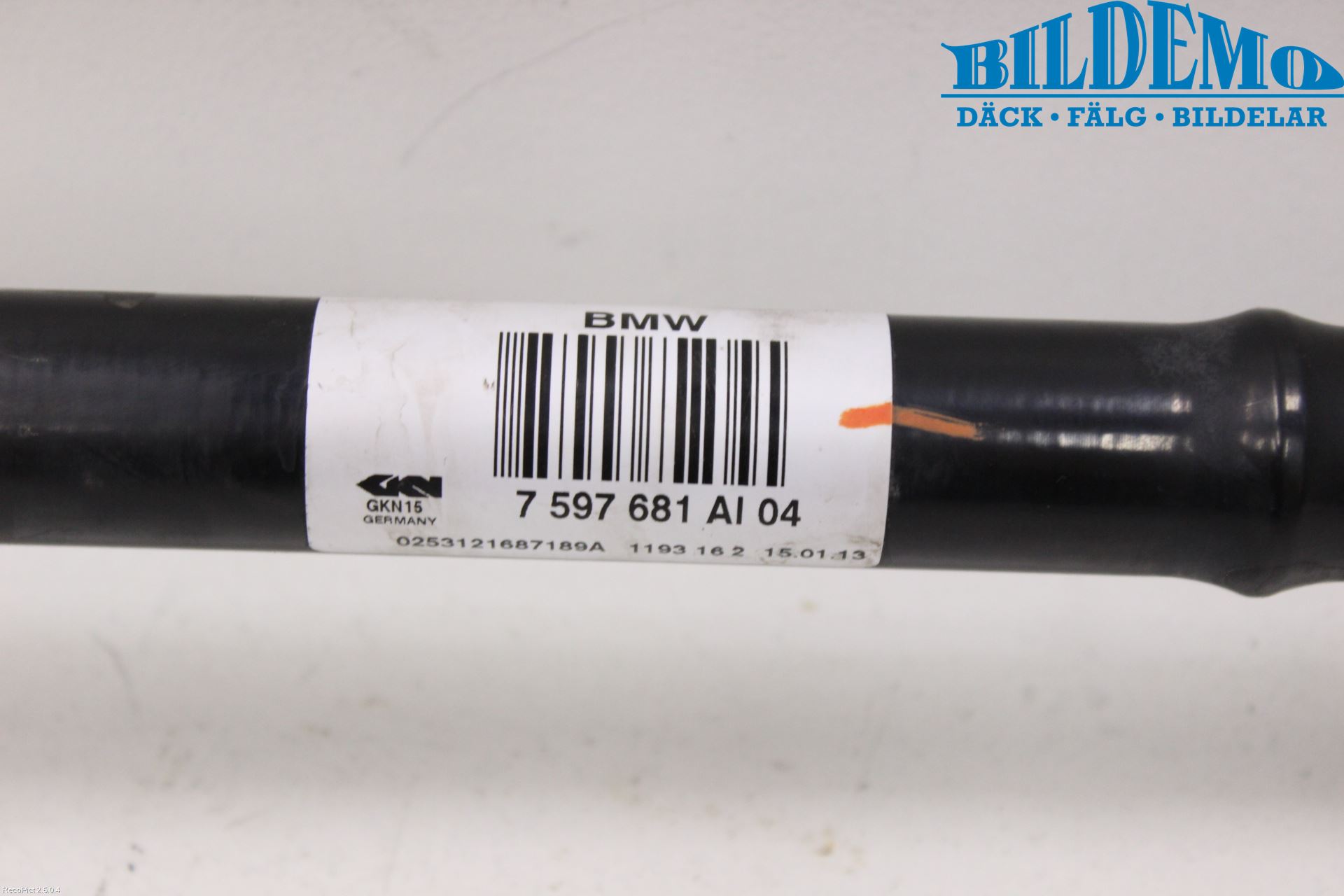 BMW 3 F30/F31/F80 12-19 Drivaksel Bak Kompl Venstre