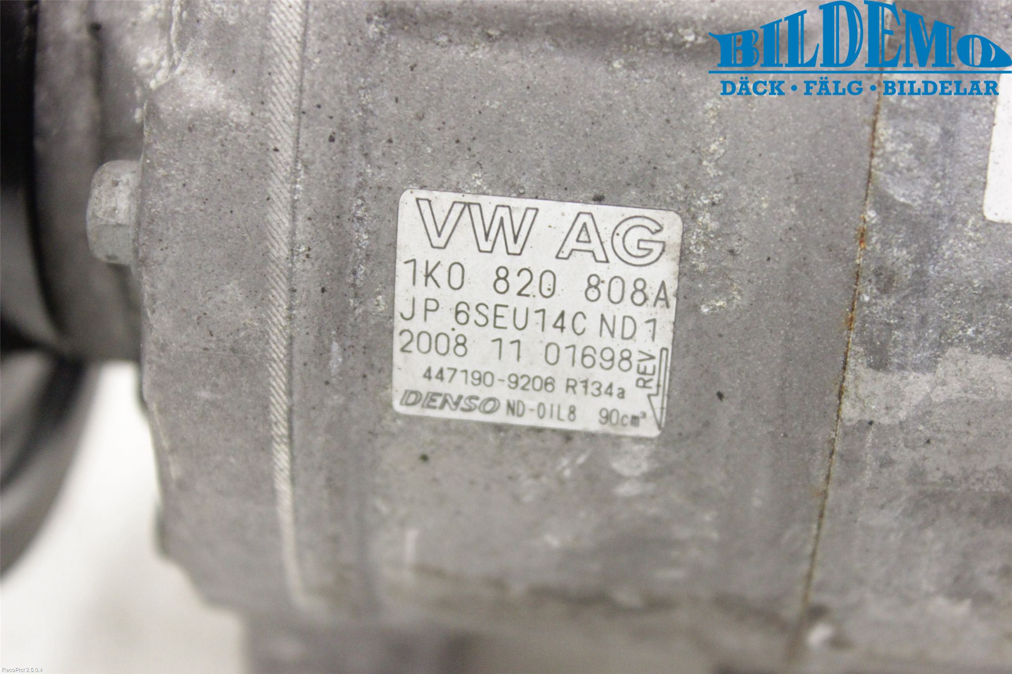 Volkswagen VW GOLF VI 09-13 Varme Ac Kompressor