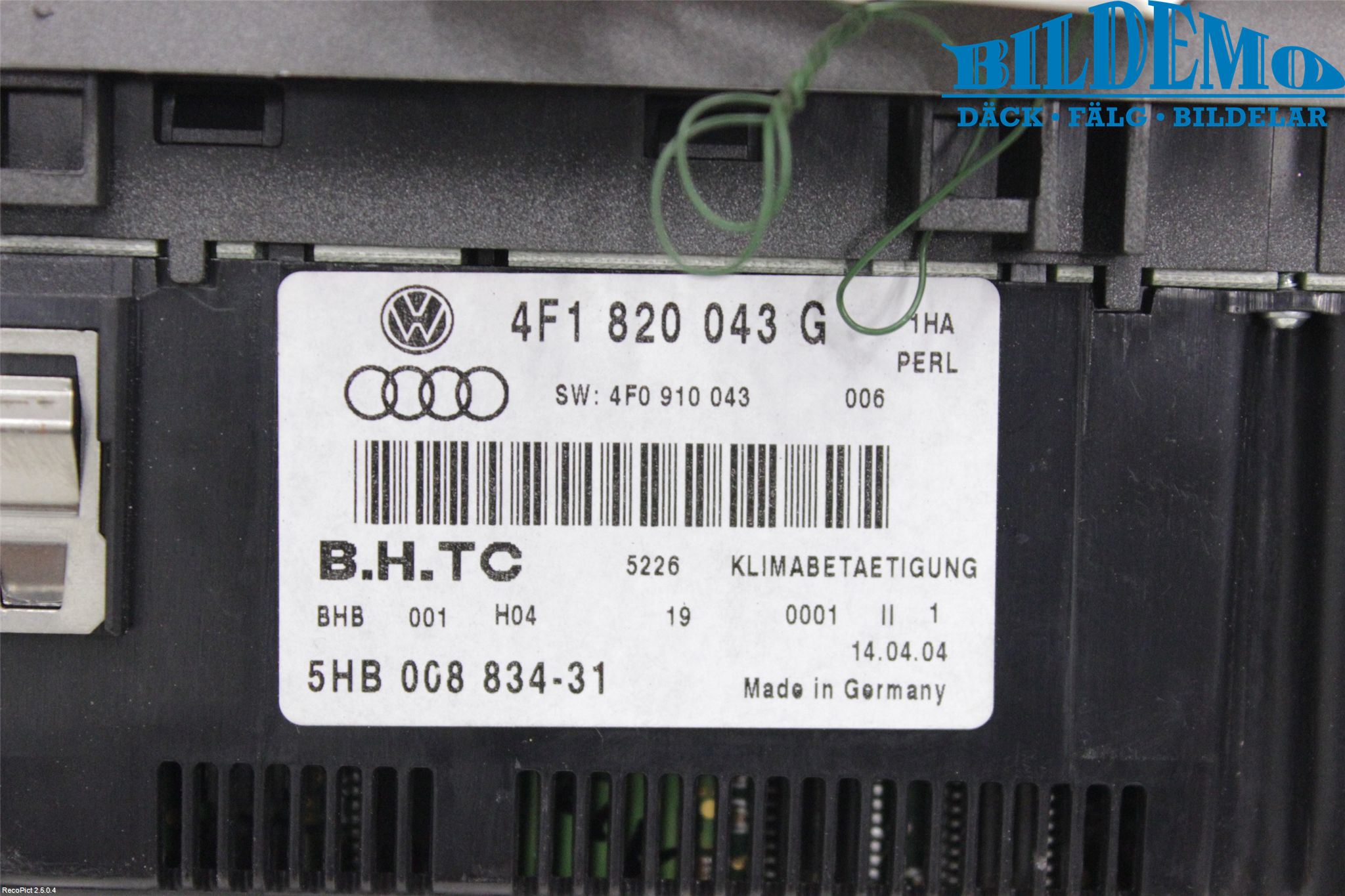 Audi A6/S6     05-11 Varme Ac Betjening-Display