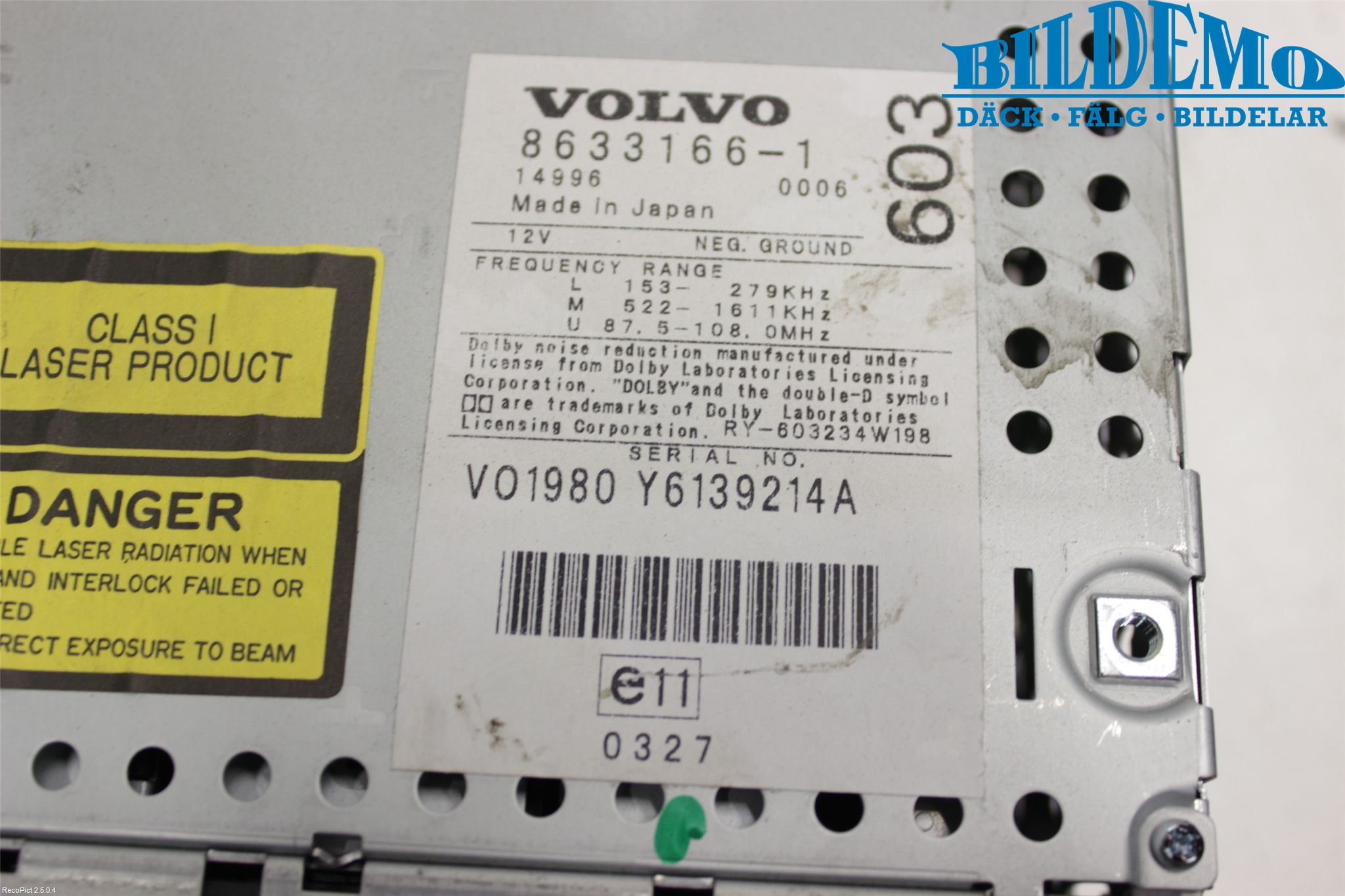 Volvo V70 00-04 Stereo Radio Med Cd