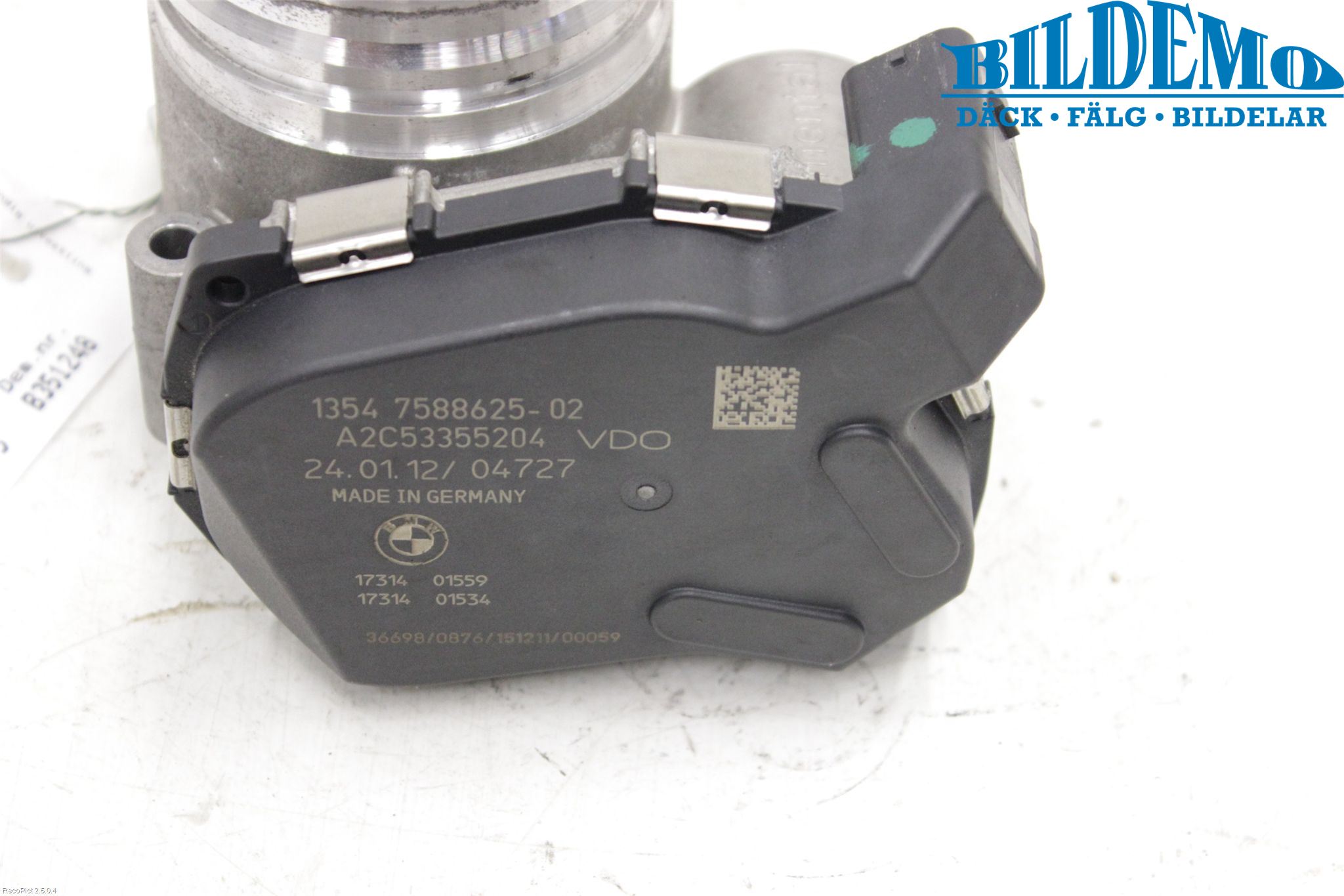 BMW 5 F10/F11/F18 09-17 Inns Spjeldhus