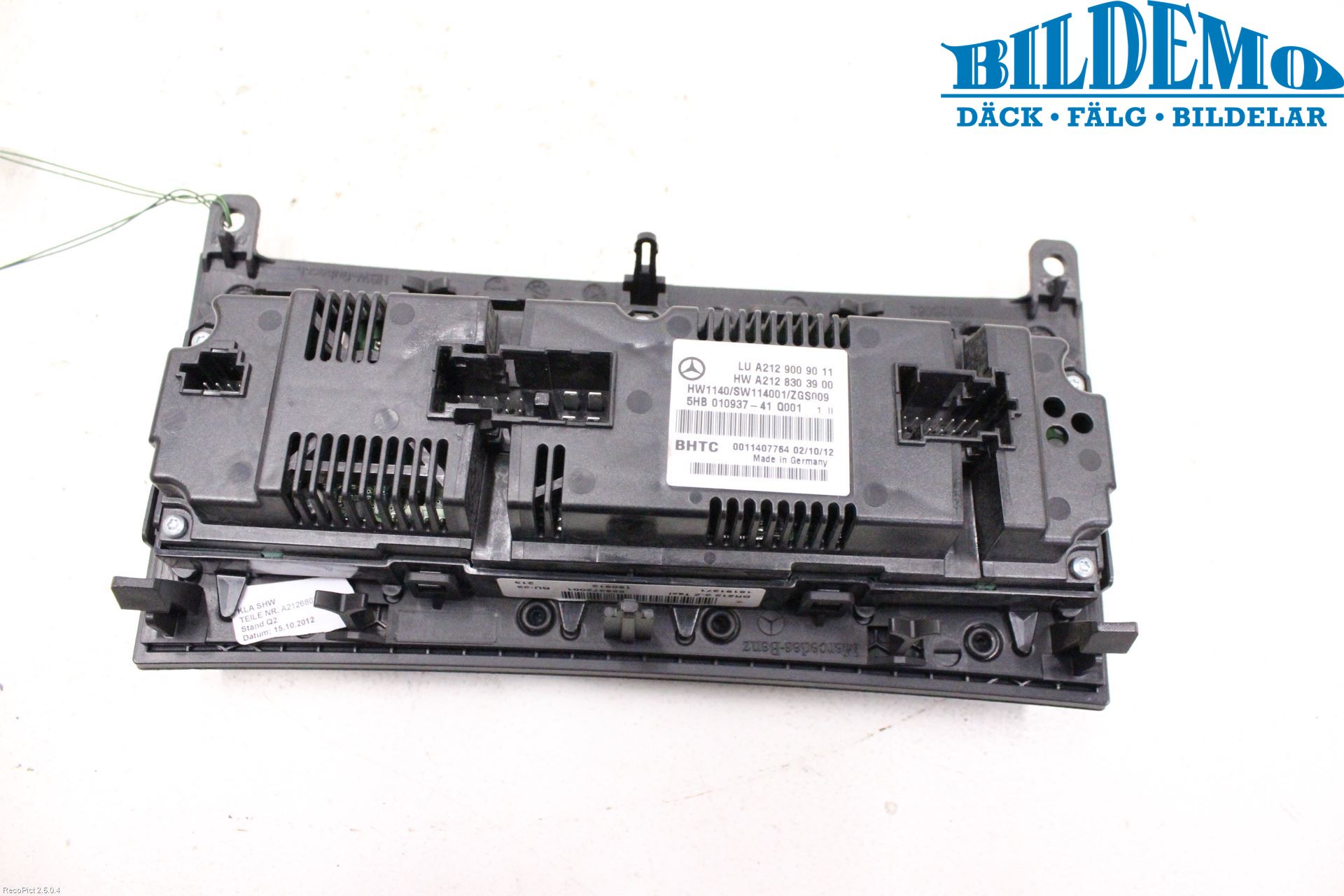Mercedes-Benz MB E-KLASS (W212) 09-16 Varme Ac Betjening-Display