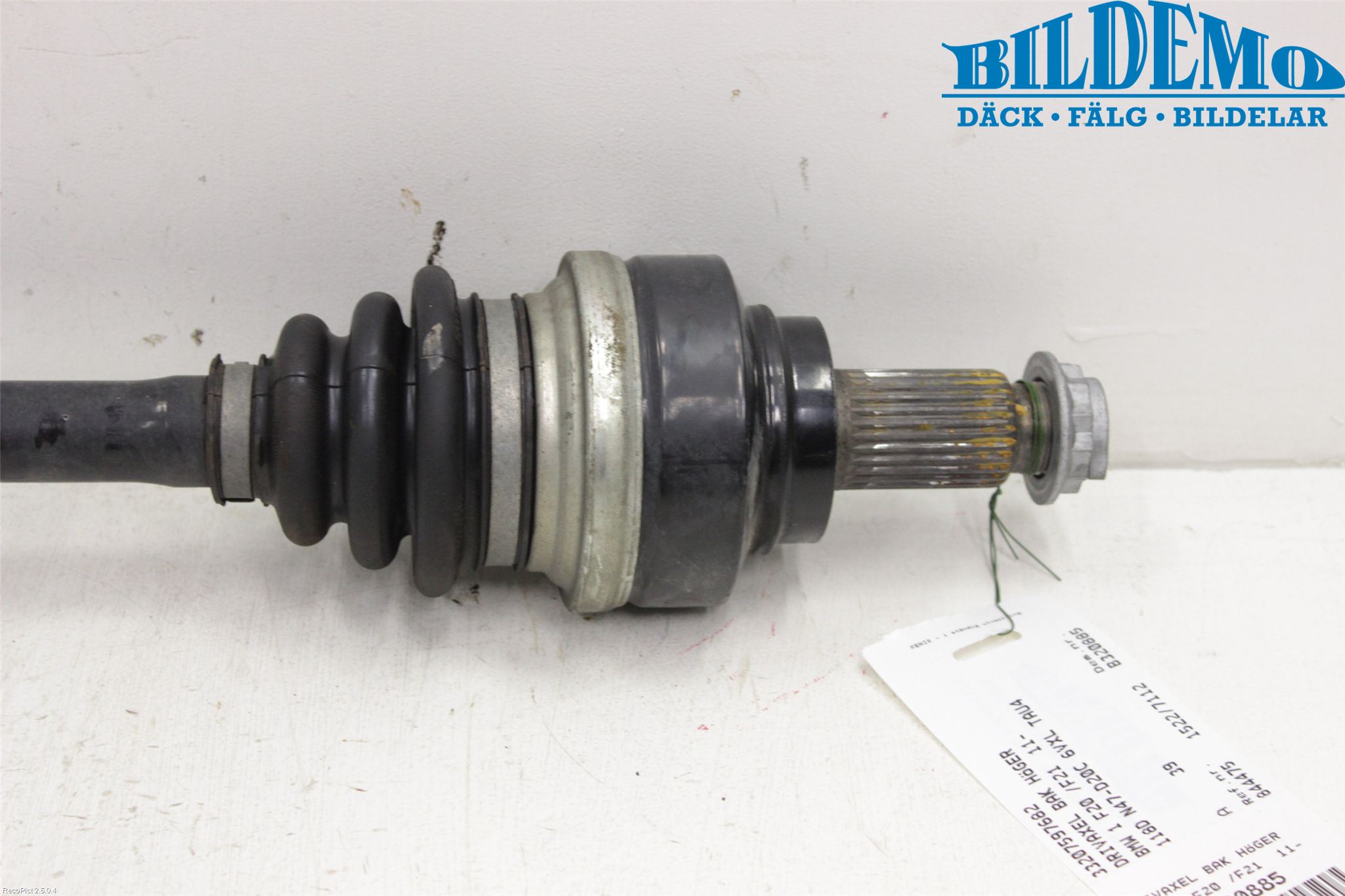 BMW 1 F20/F21 11-19 Drivaksel Bak Kompl Høyre