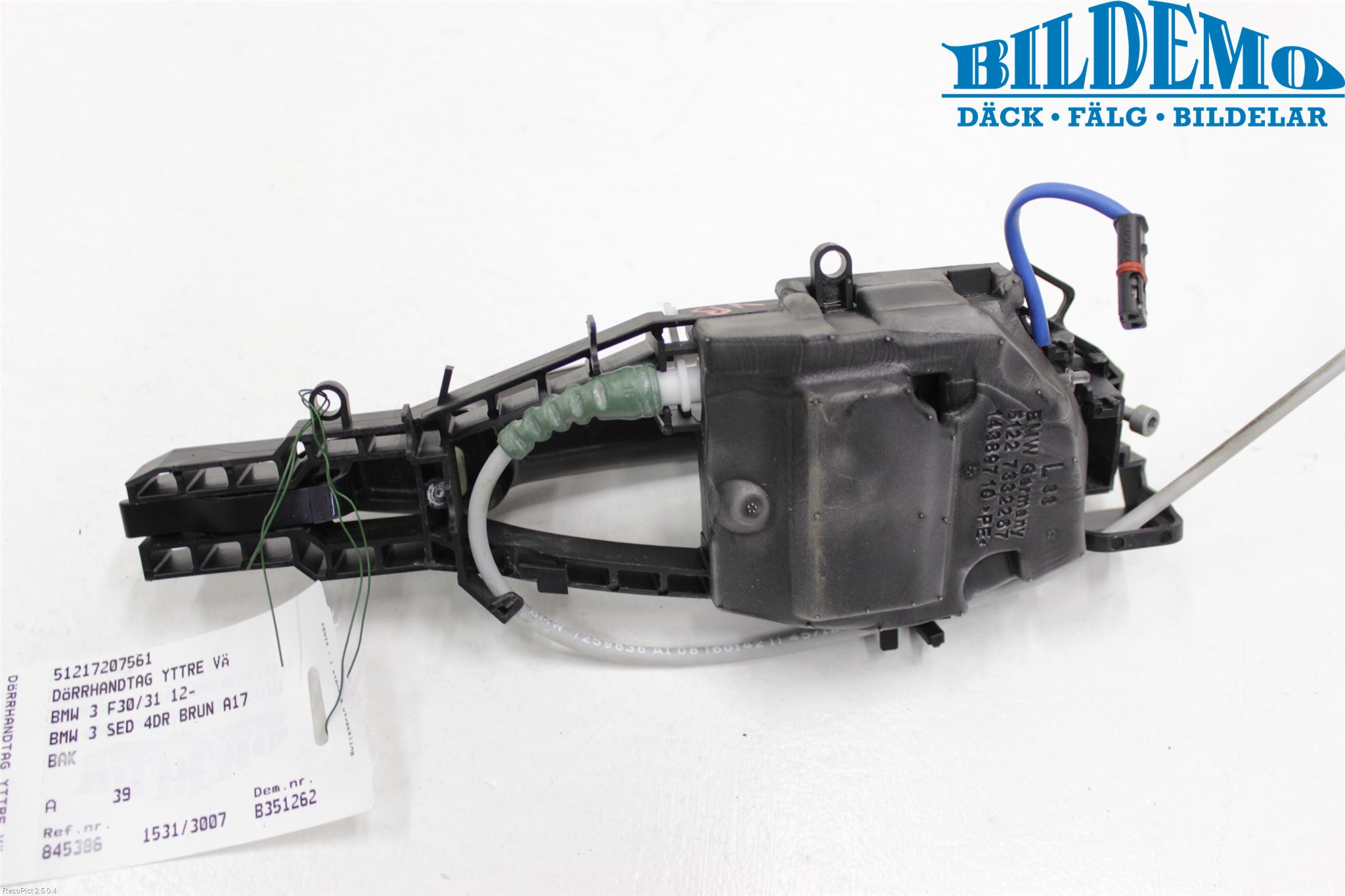 BMW 3 F30/F31/F80 12-19 Dørhandtak Ytre Venstre