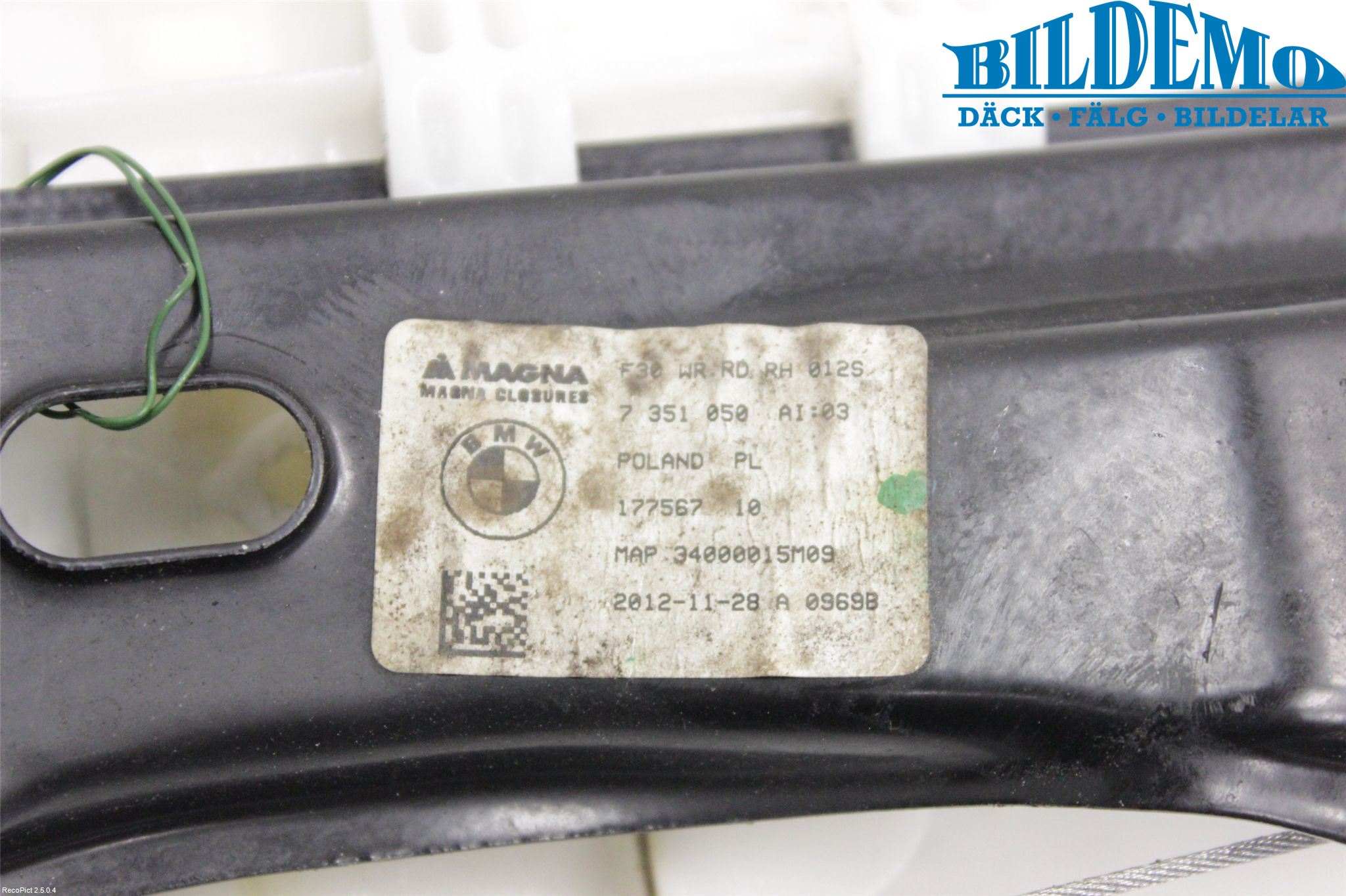 BMW 3 F30/F31/F80 12-19 Vindusheis El Komp