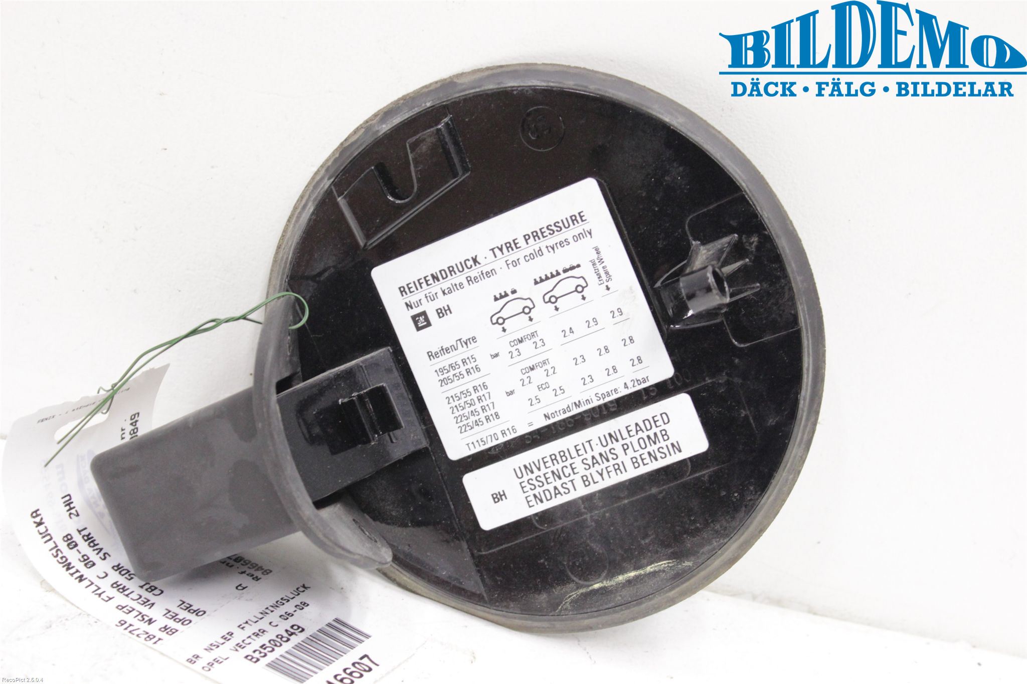 Opel VECTRA C 06-08 Drivstoff Tankluke