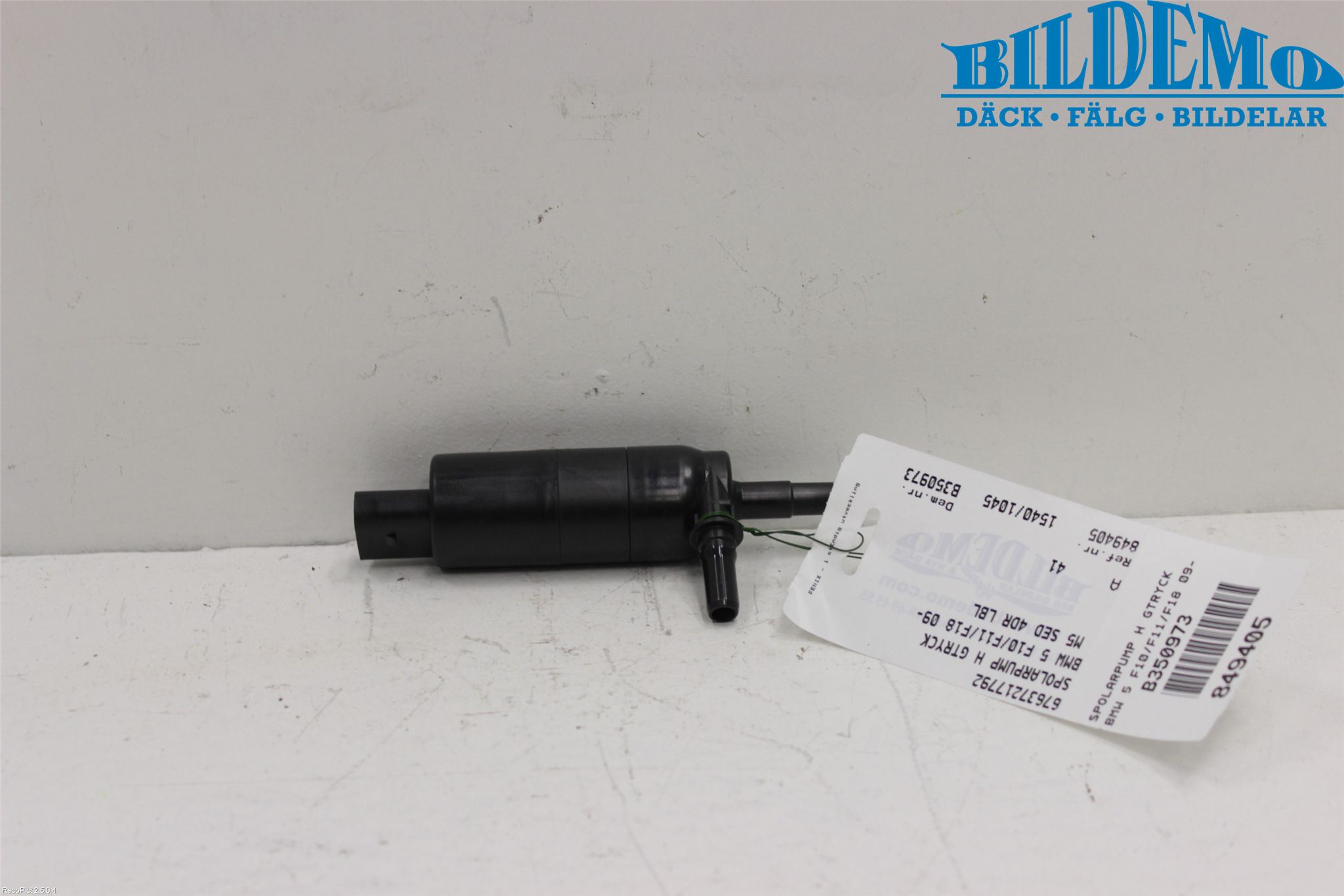 BMW 5 F10/F11/F18 09-17 Spylerpumpe Høytrykk