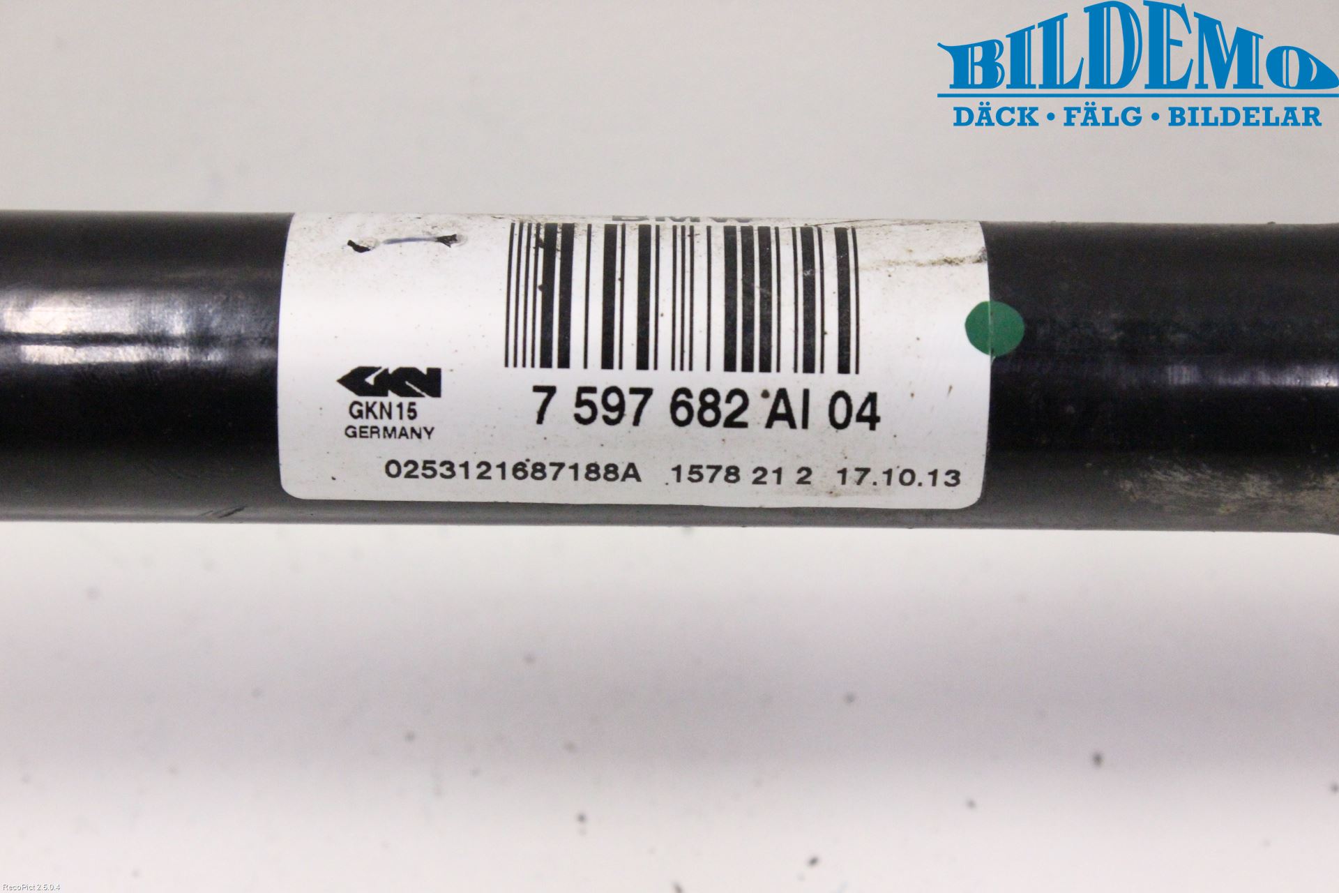 BMW 3 F30/F31/F80 12-19 Drivaksel Bak Kompl Høyre