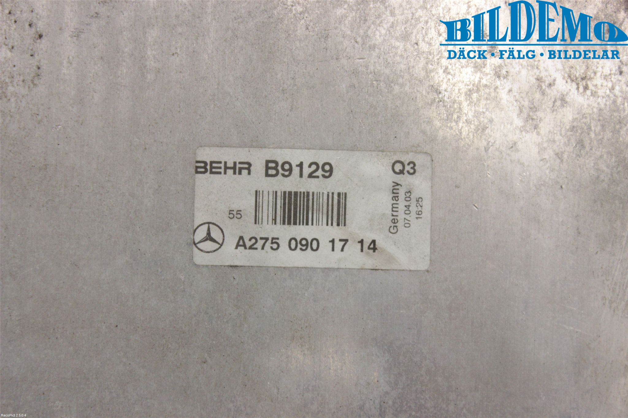 Mercedes-Benz MB SL-KLASS (R230) 00-11 Intercooler Radiator