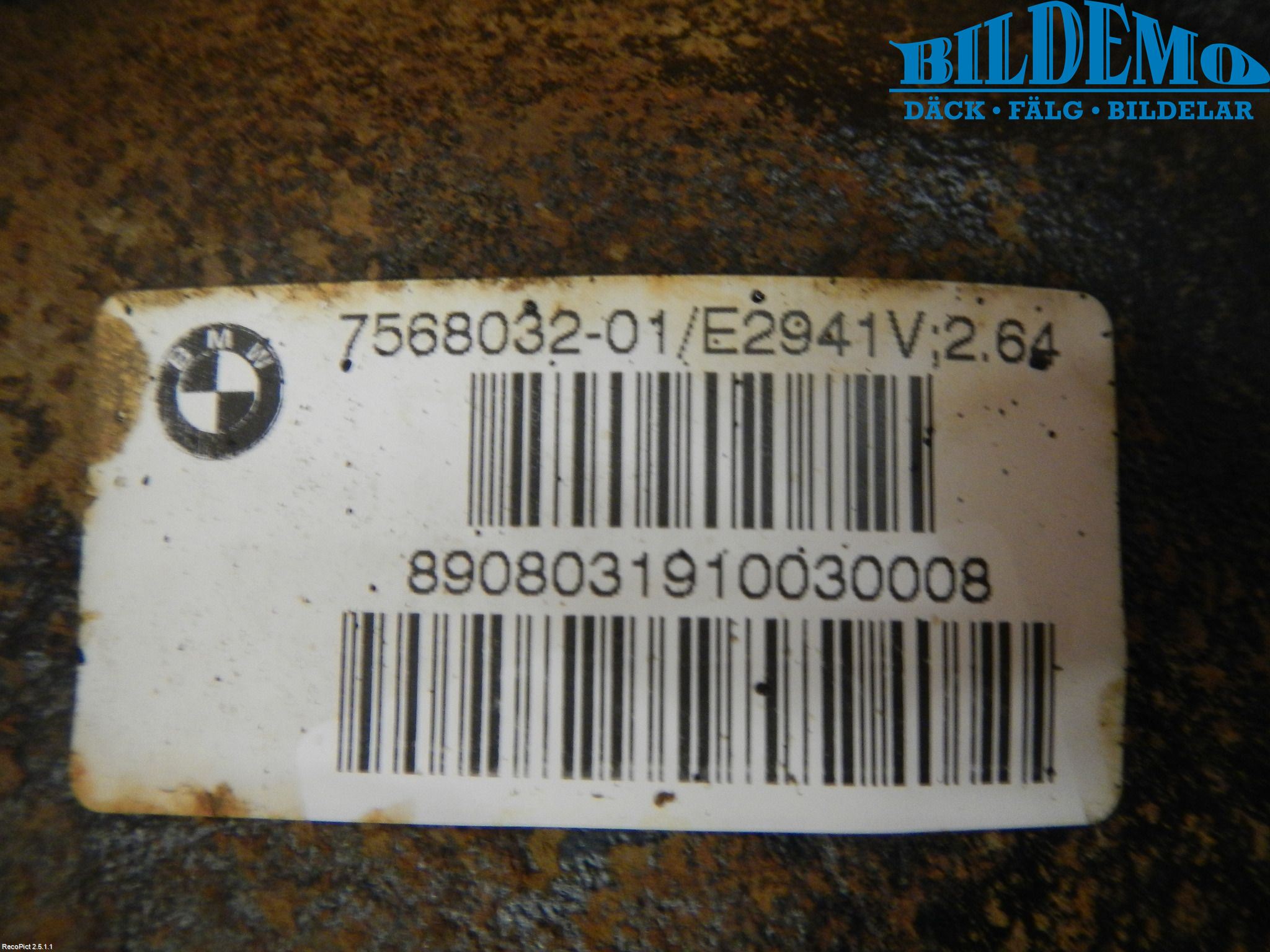 BMW 1 E82/88 Coupé/Cab 06-13 Bakaksel Kardang Bak -Diff