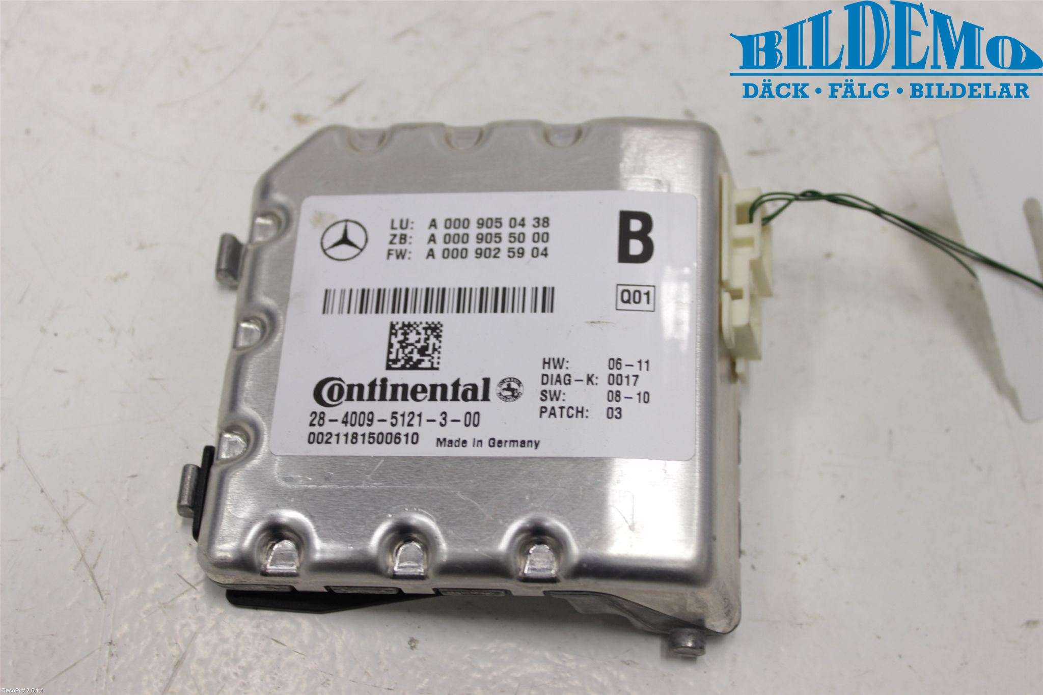 Mercedes-Benz MB C-KLASS (W204) 07-15 Parkeringshjelp Kamera