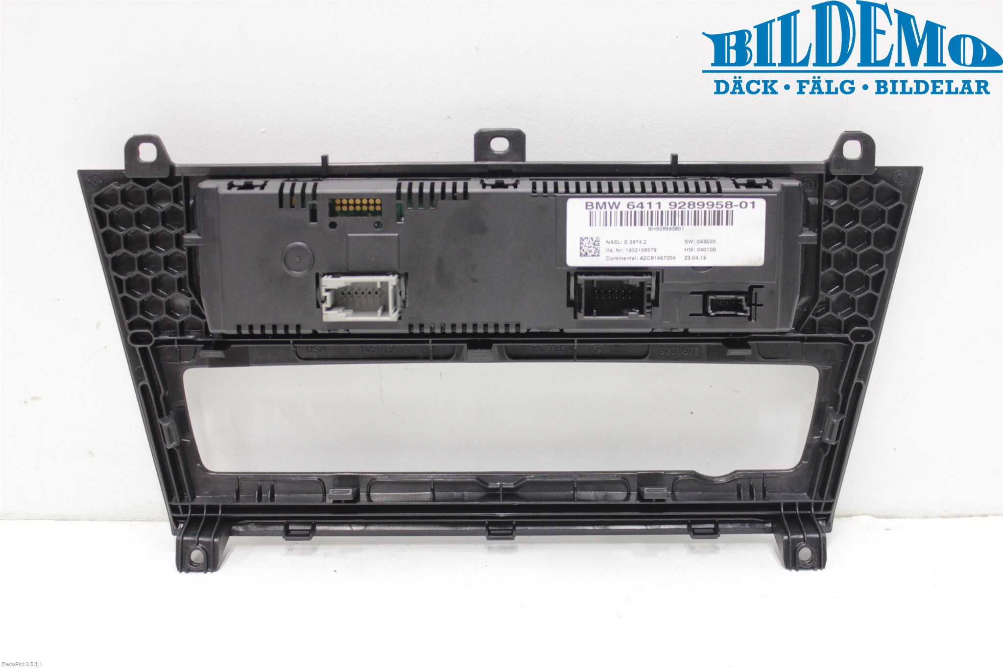 BMW X3 F25 10-17 Varme Ac Betjening-Display