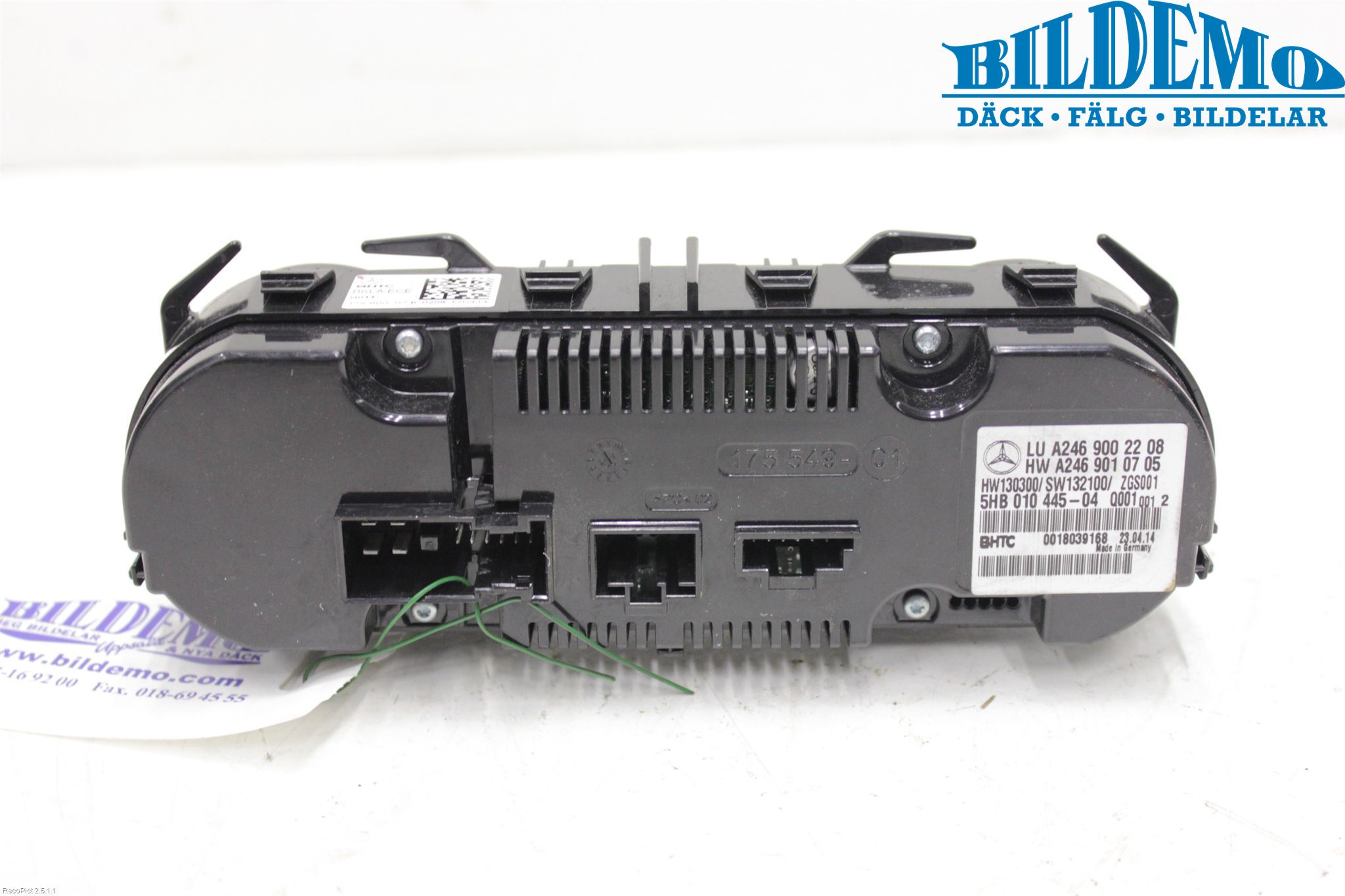 Mercedes-Benz MB B-KLASS (W246/W242) 12-19 Varme Ac Betjening-Display