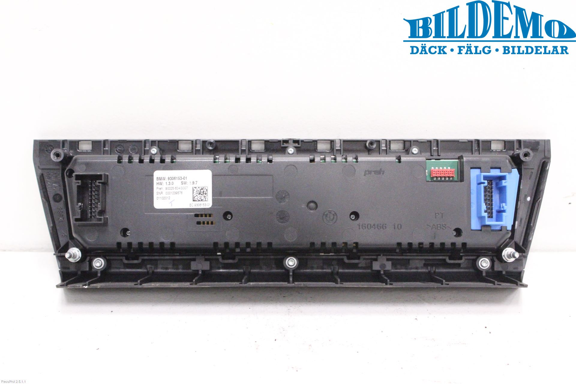 BMW 5 F10/F11/F18 09-17 Varme Ac Betjening-Display