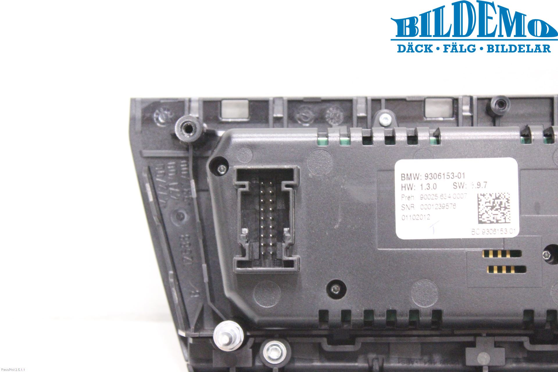 BMW 5 F10/F11/F18 09-17 Varme Ac Betjening-Display