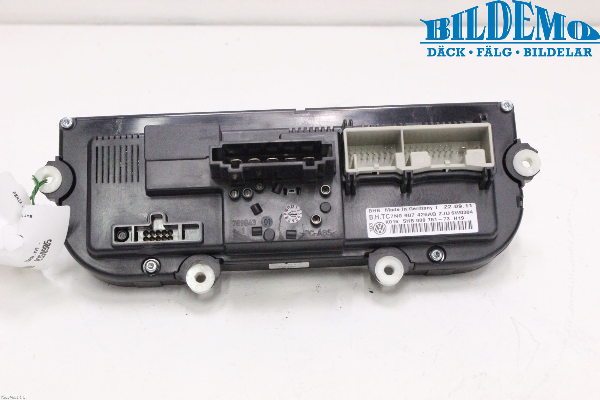 Volkswagen VW CADDY 11-15 Varme Ac Betjening-Display
