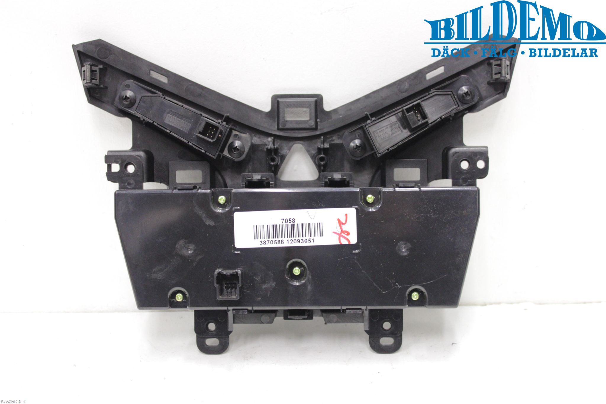 GM CHEVROLET CRUZE Varme Ac Betjening-Display