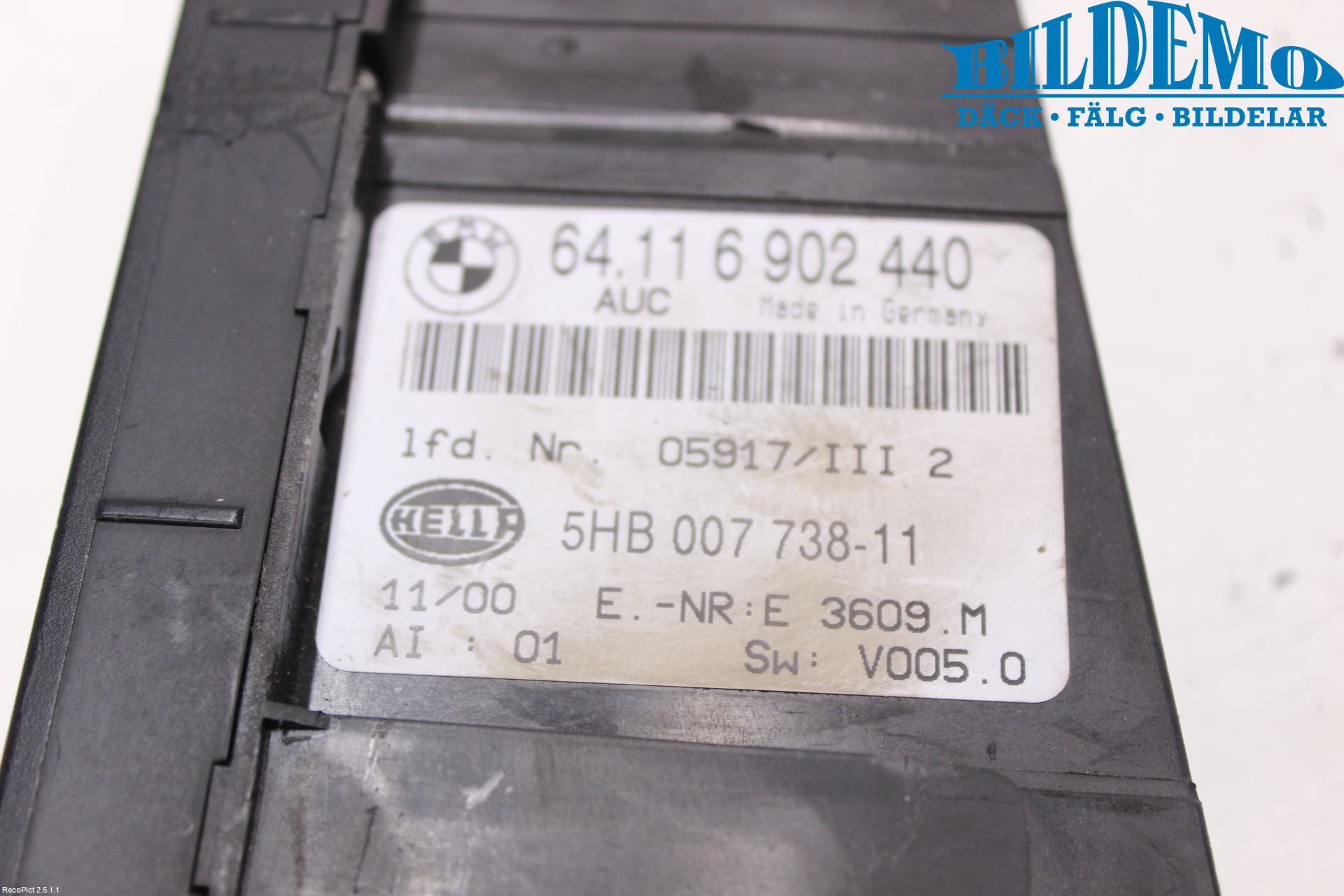 BMW 3 E46      98-05 Varme Ac Betjening-Display
