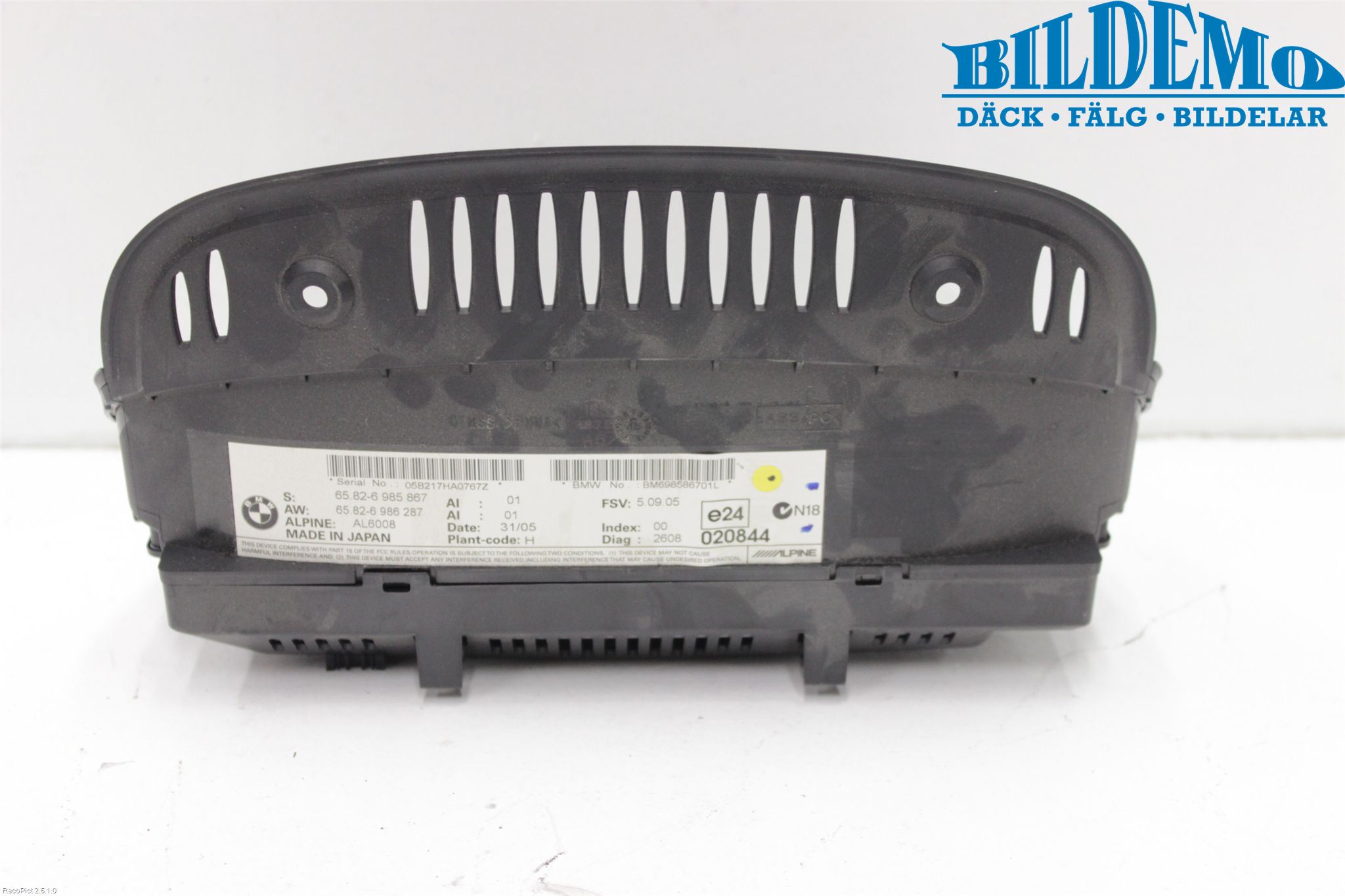 BMW 5 E60/61 Sed/Tou 02-10 Instr Skjerm Dvd-Gps-Ac-Tlf