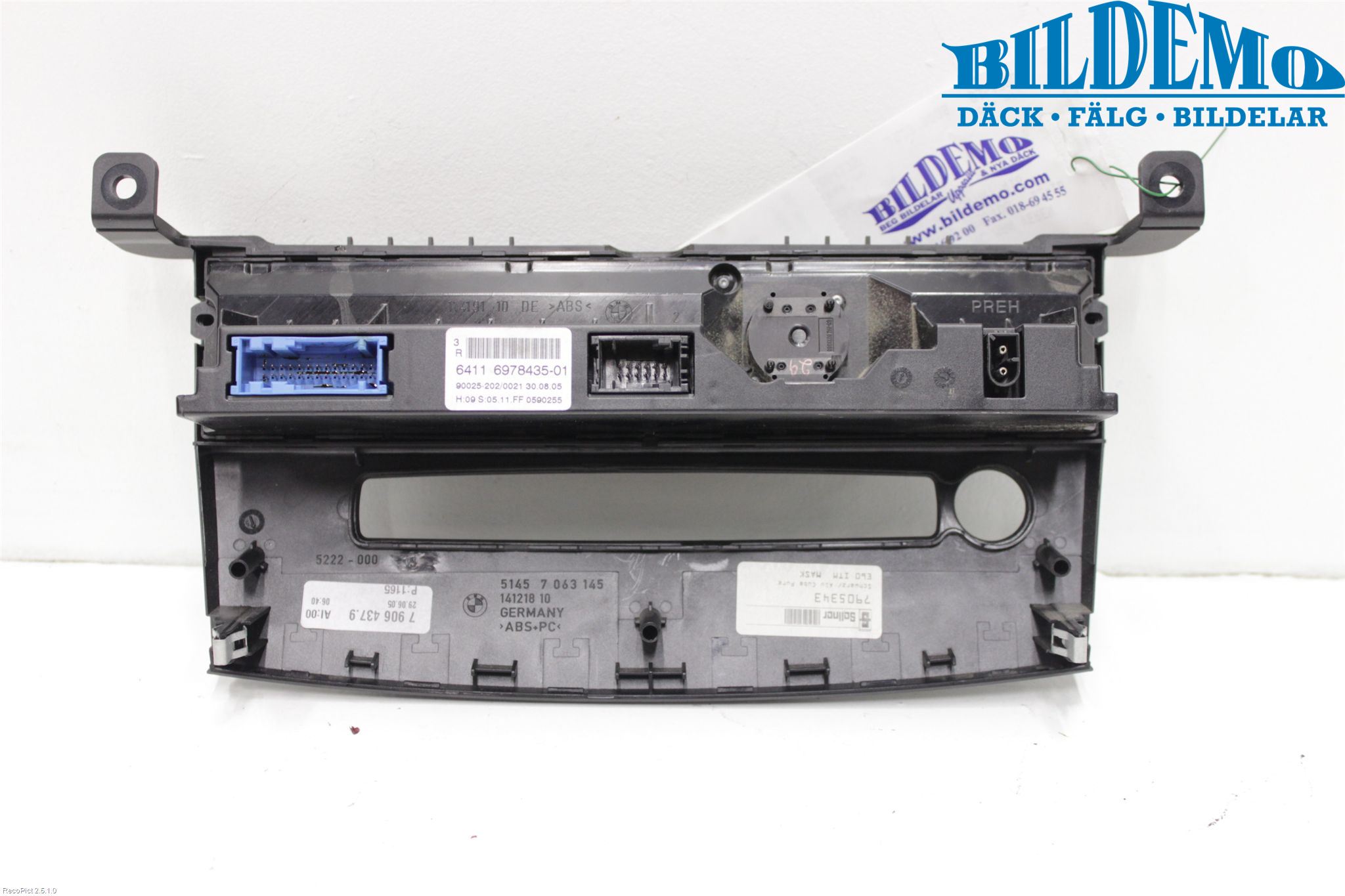 BMW 5 E60/61 Sed/Tou 02-10 Varme Ac Betjening-Display