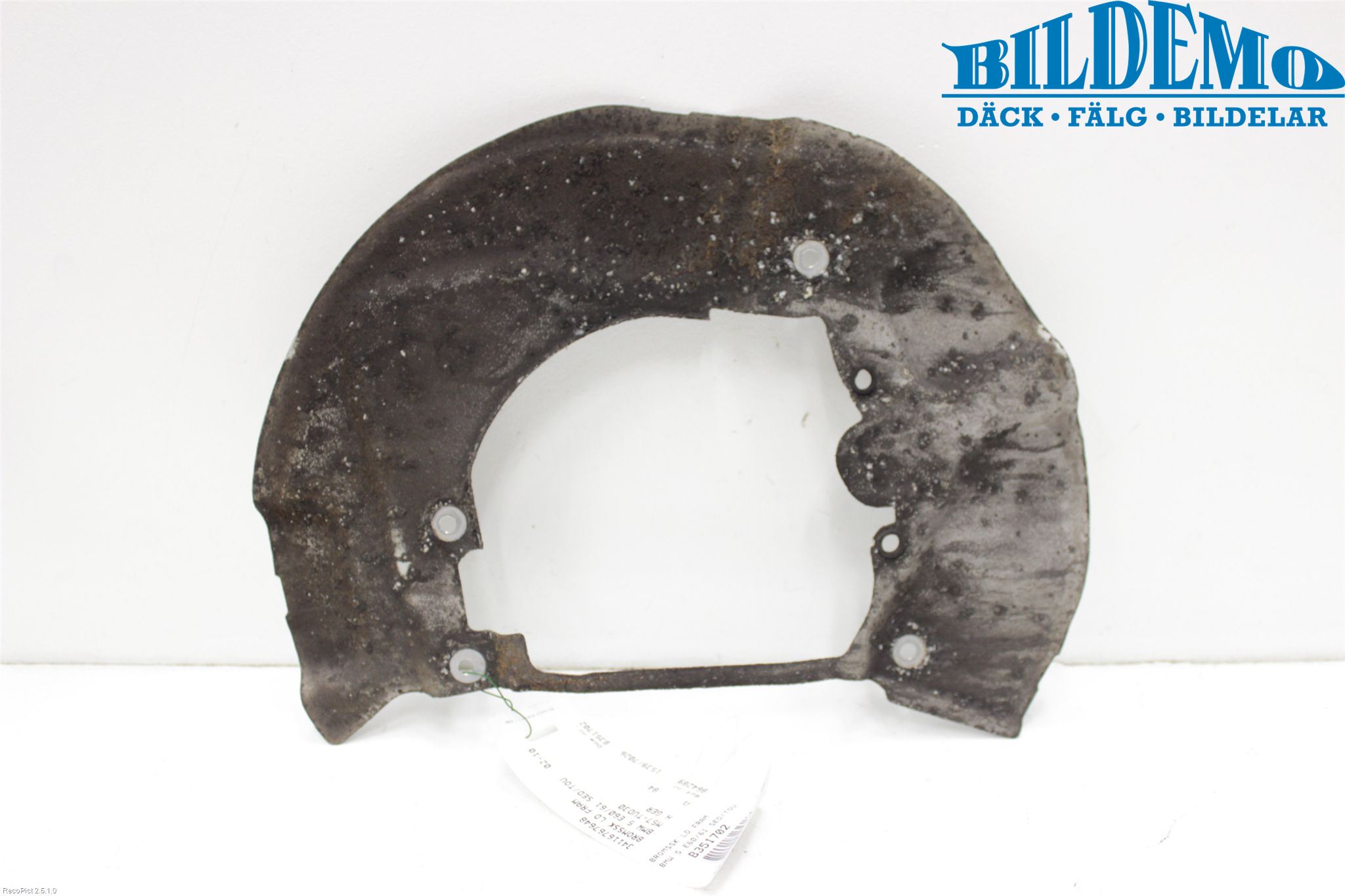 BMW 5 E60/61 Sed/Tou 02-10 Bremseskjold Foran
