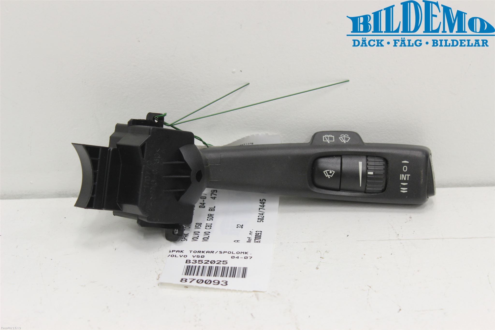 Volvo V50 04-07 Bryter Ratt Visker - Spyler