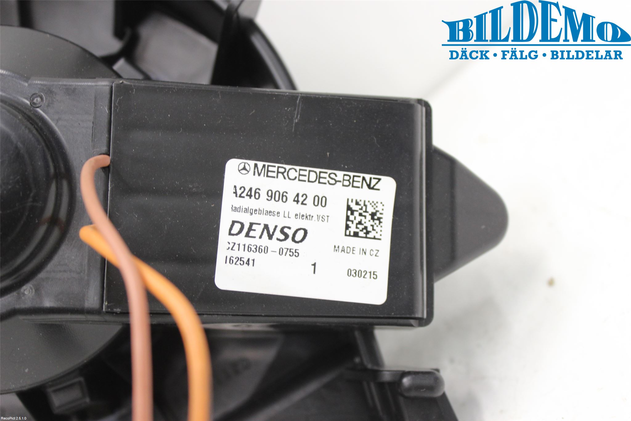 Mercedes-Benz MB CLA-KLASS (C117/X117) 13-19 Varmeapparat Viftemotor