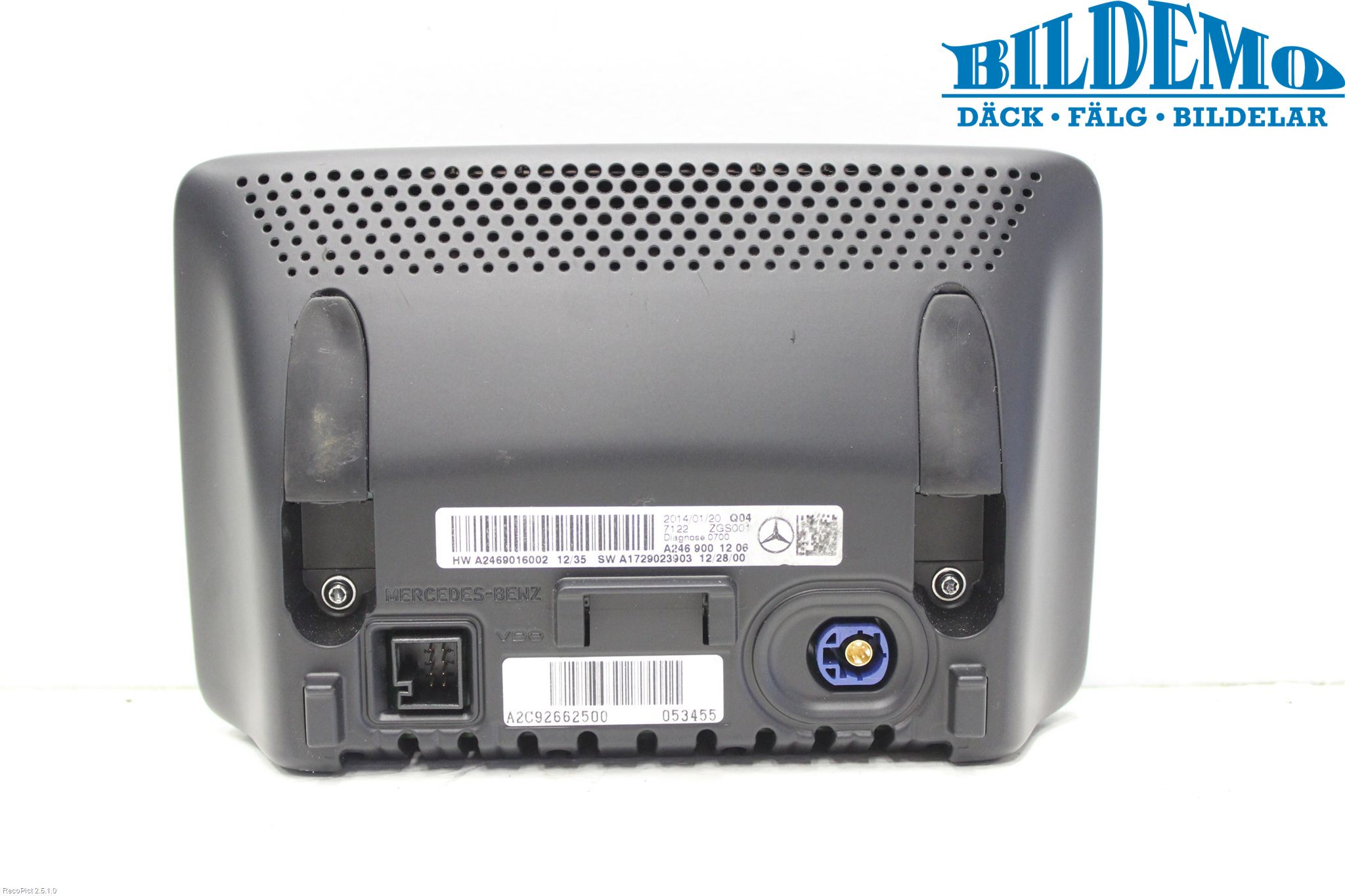 Mercedes-Benz MB B-KLASS (W246/W242) 12-19 Instr Skjerm Dvd-Gps-Ac-Tlf
