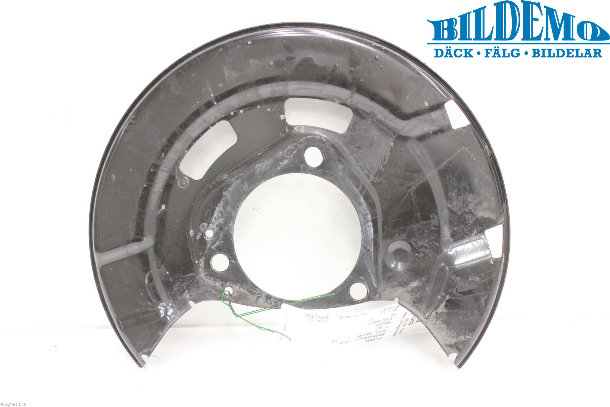 Opel ASTRA J 10-15 Bremseskjold Foran