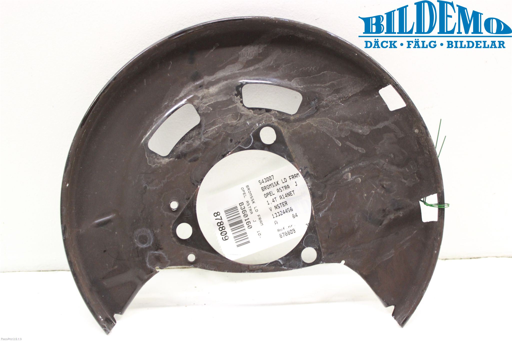 Opel ASTRA J 10-15 Bremseskjold Foran