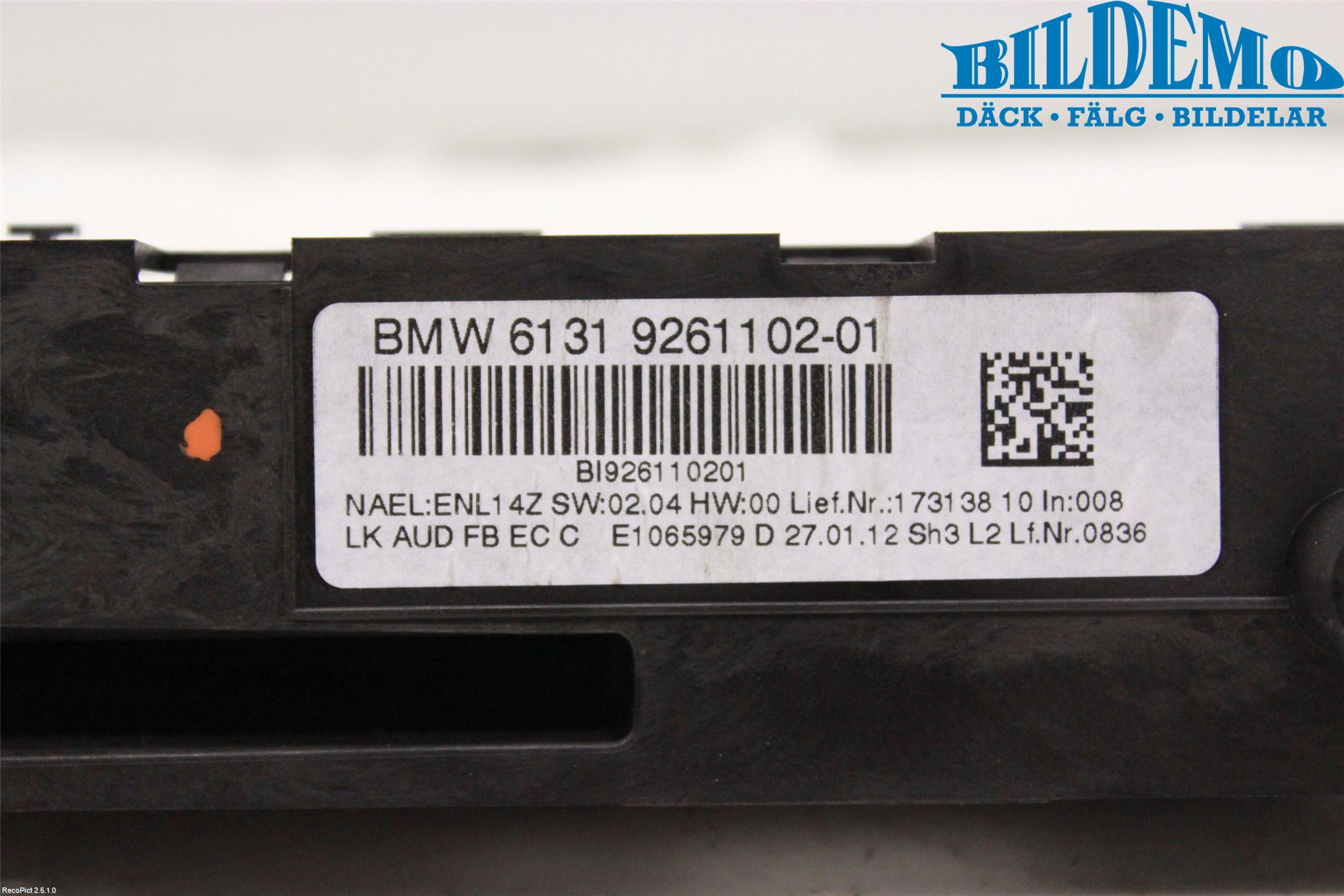 BMW 3 F30/F31/F80 12-19 Stereo Radio Med Cd