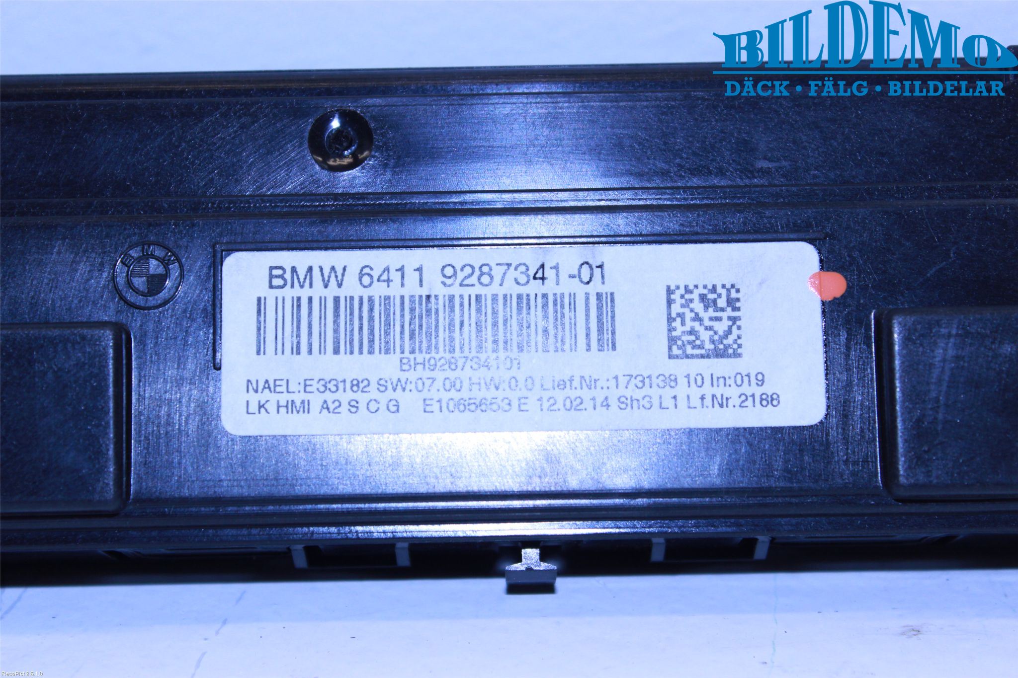 BMW 3 F30/F31/F80 12-19 Varme Ac Betjening-Display
