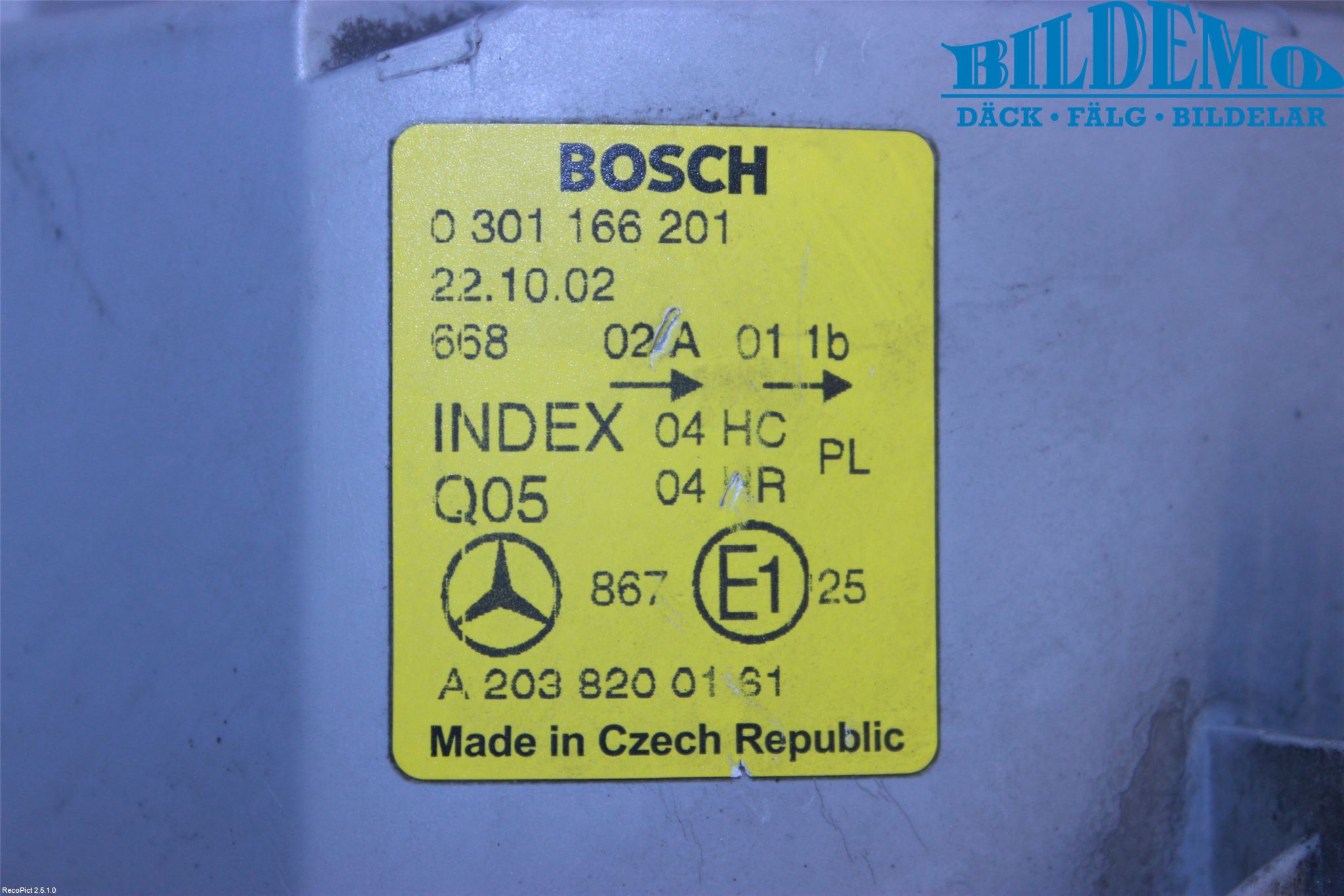 Mercedes-Benz MB C (203) 00-07 Frontlykt Venstre