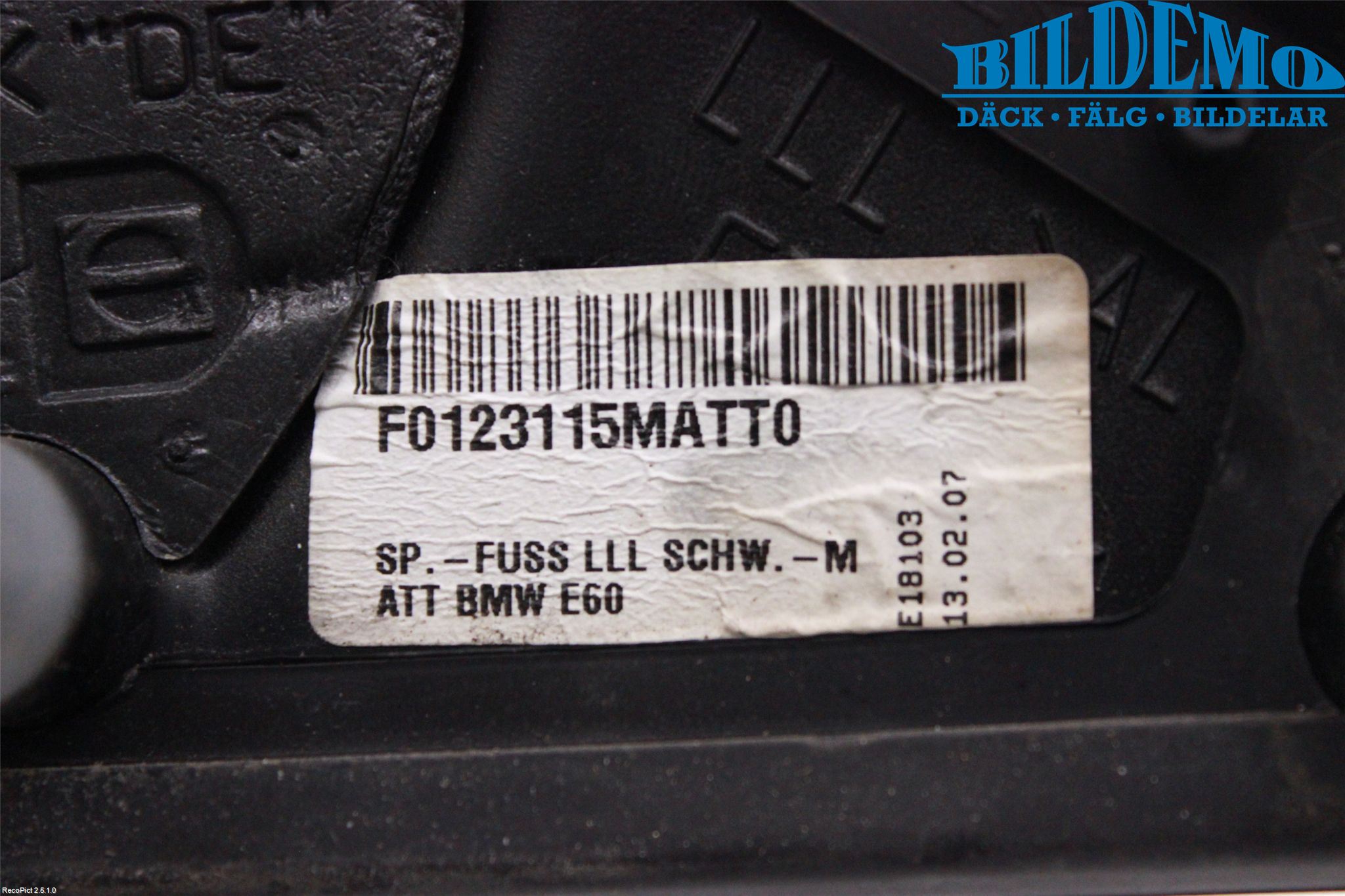 BMW 5 E60/61 Sed/Tou 02-10 Speil V M-El Justering