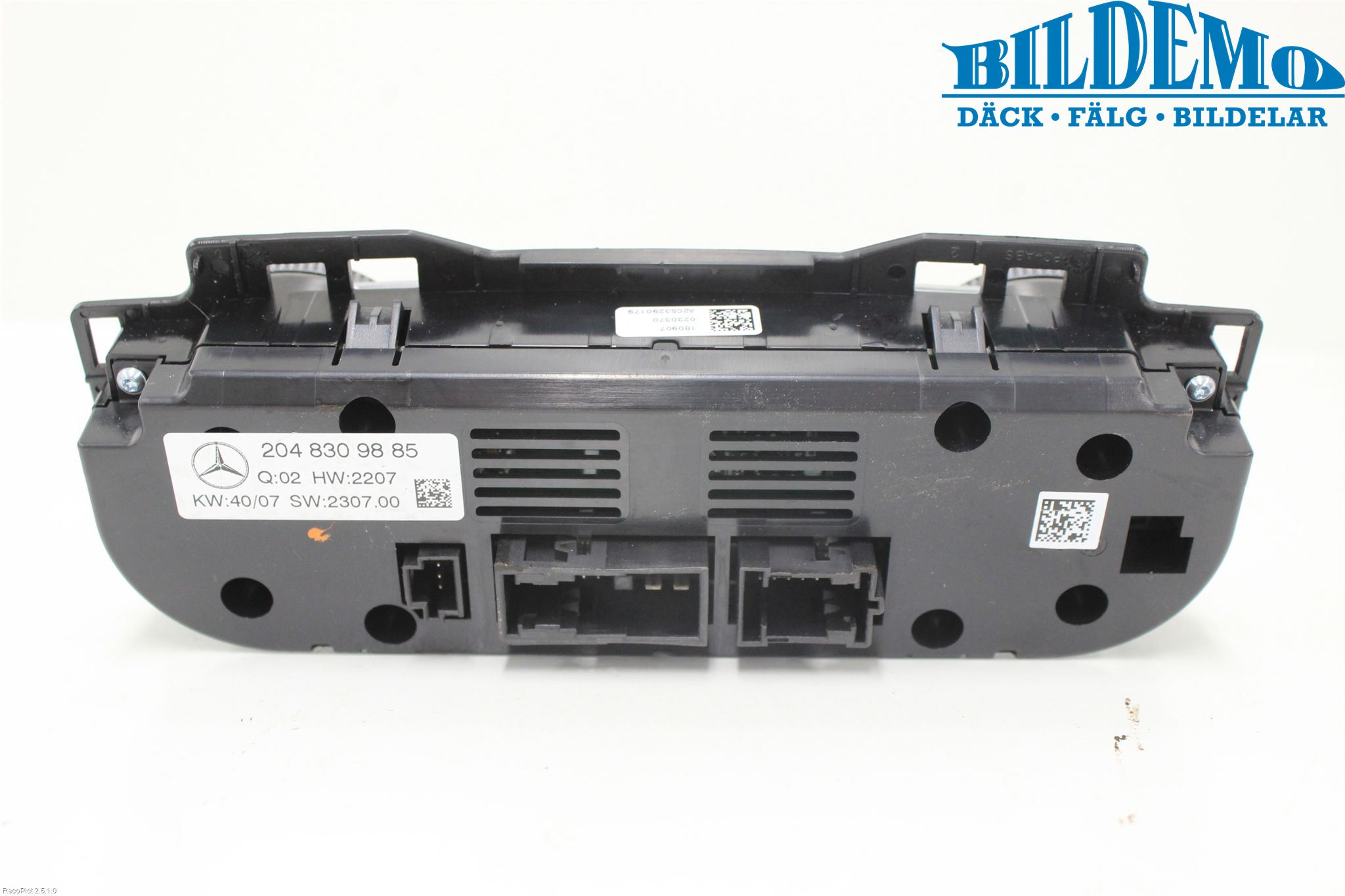 Mercedes-Benz MB C-KLASS (W204) 07-15 Varme Ac Betjening-Display