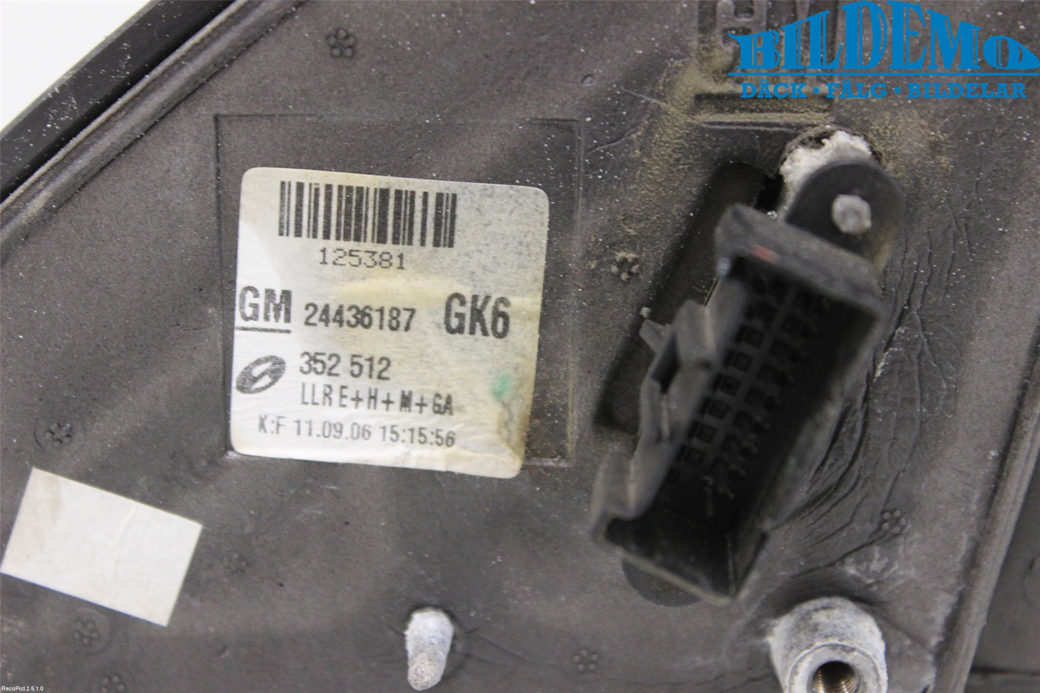 Opel VECTRA C 06-08 Speil H M-El Justering