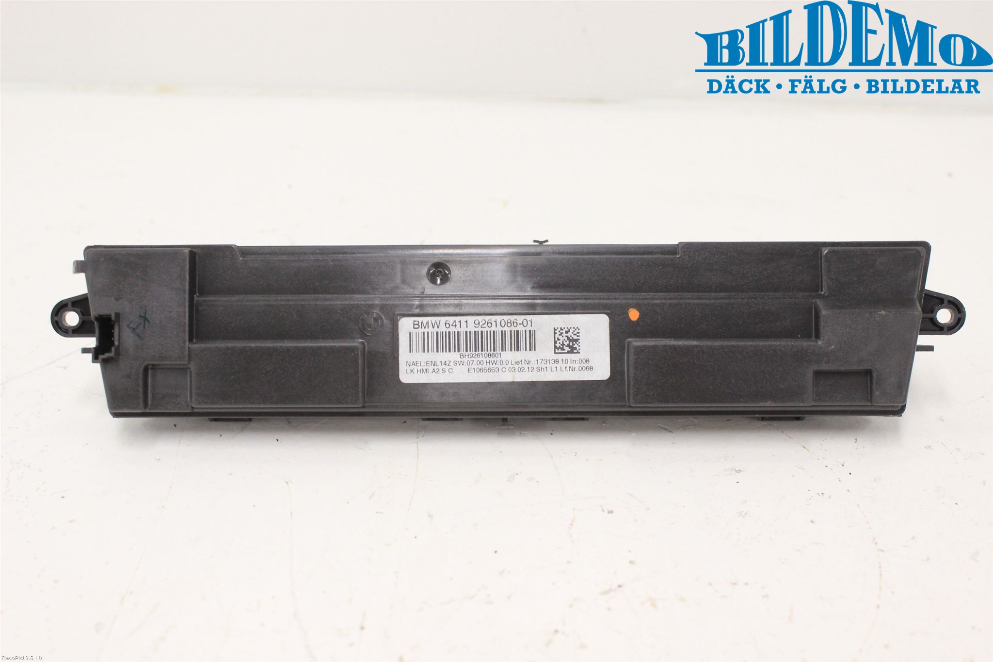 BMW 3 F30/F31/F80 12-19 Varme Ac Betjening-Display