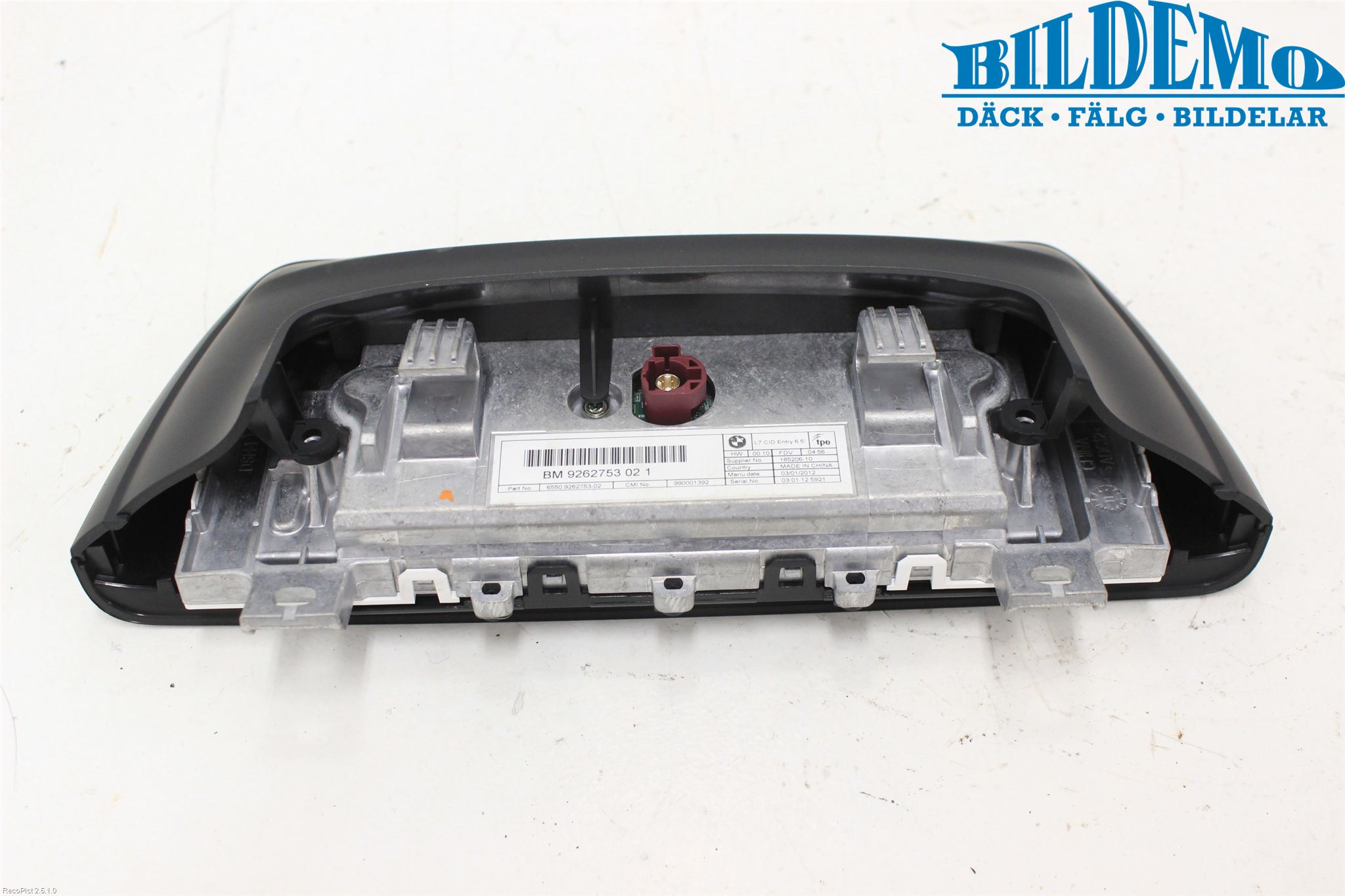 BMW 3 F30/F31/F80 12-19 Instr Skjerm Dvd-Gps-Ac-Tlf